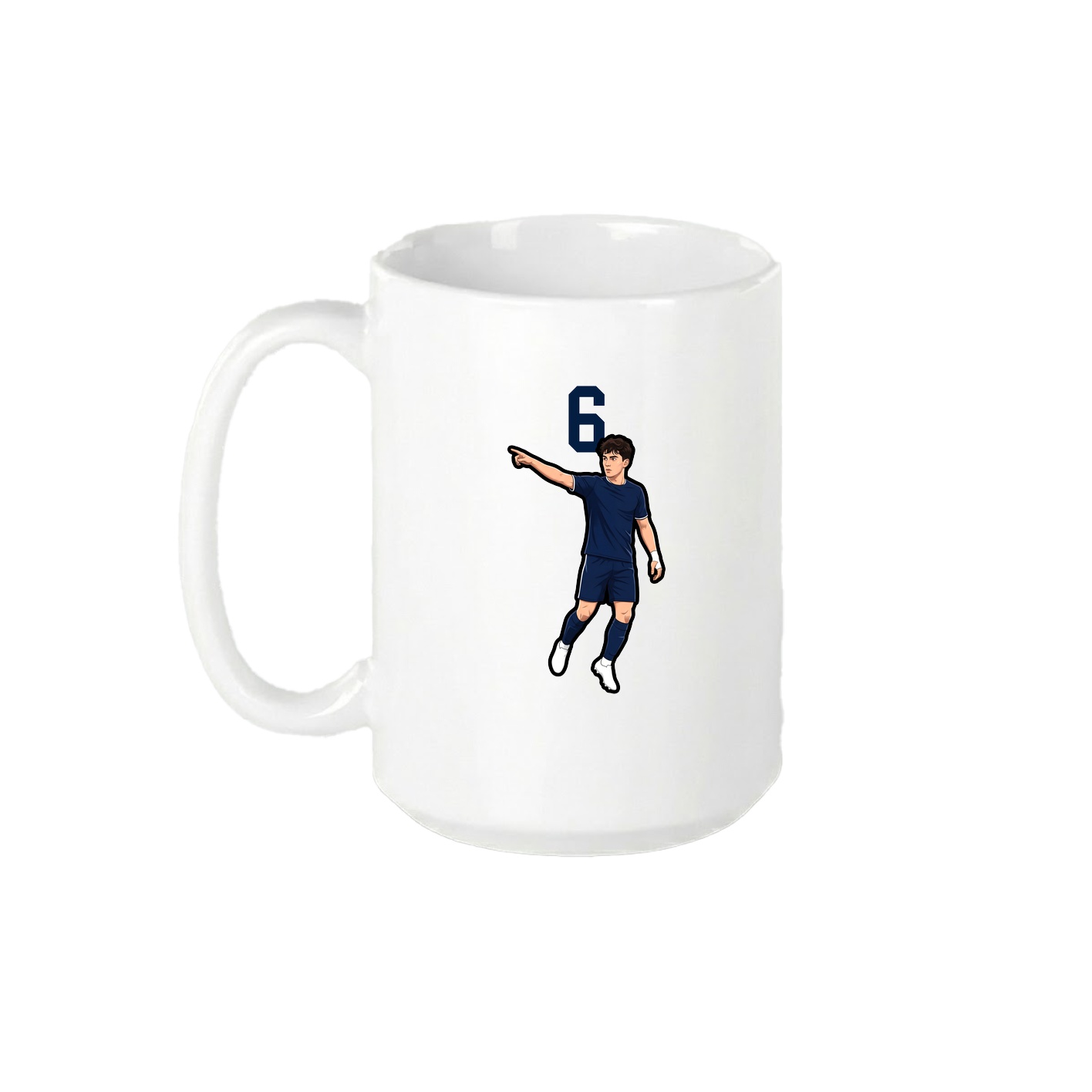 15oz Coffee Mug — Number Top in White