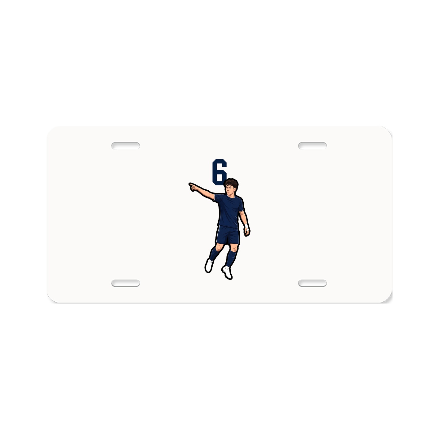 License Plate — Number Top in Classic