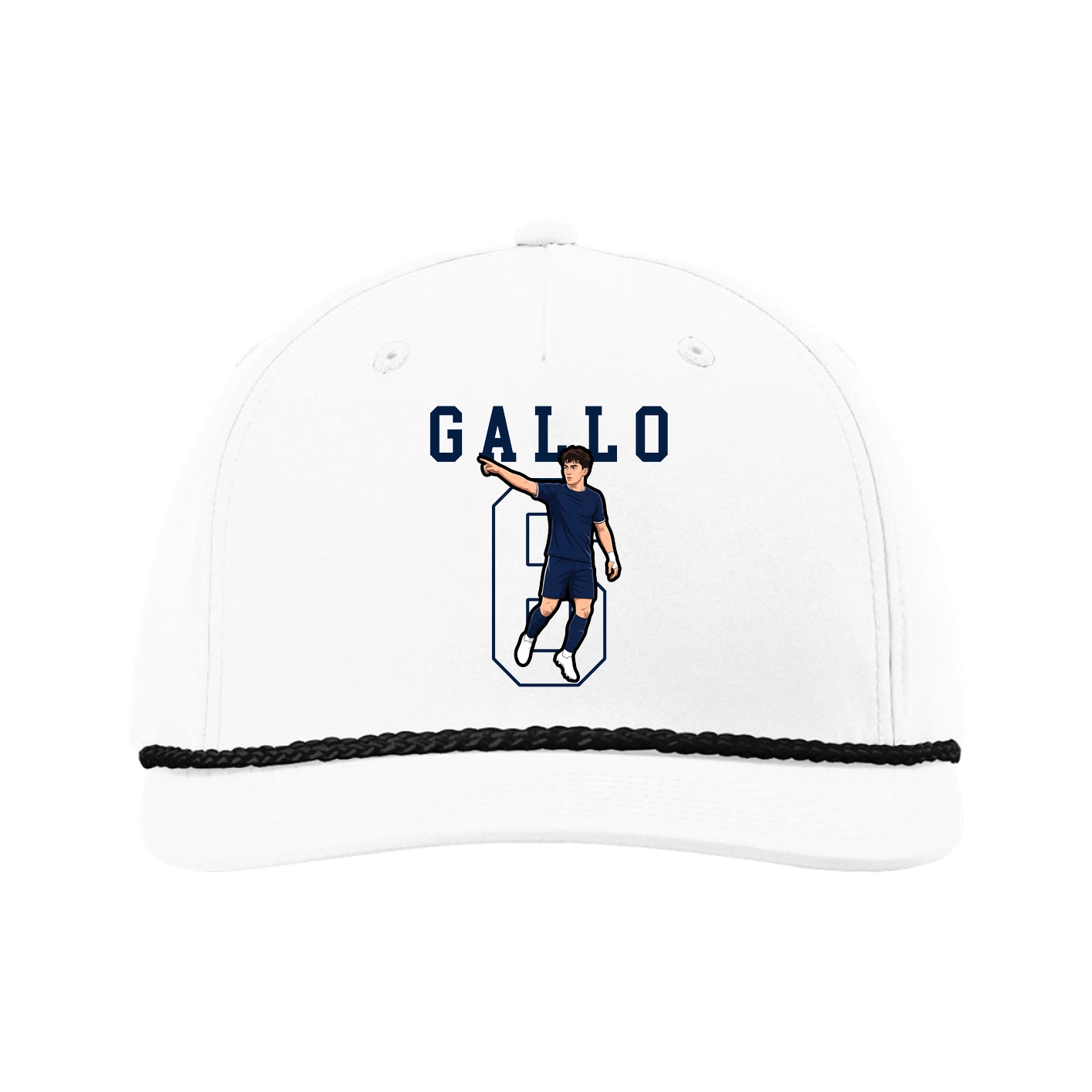 Five-Panel Classic Rope Cap — Shirsey in White