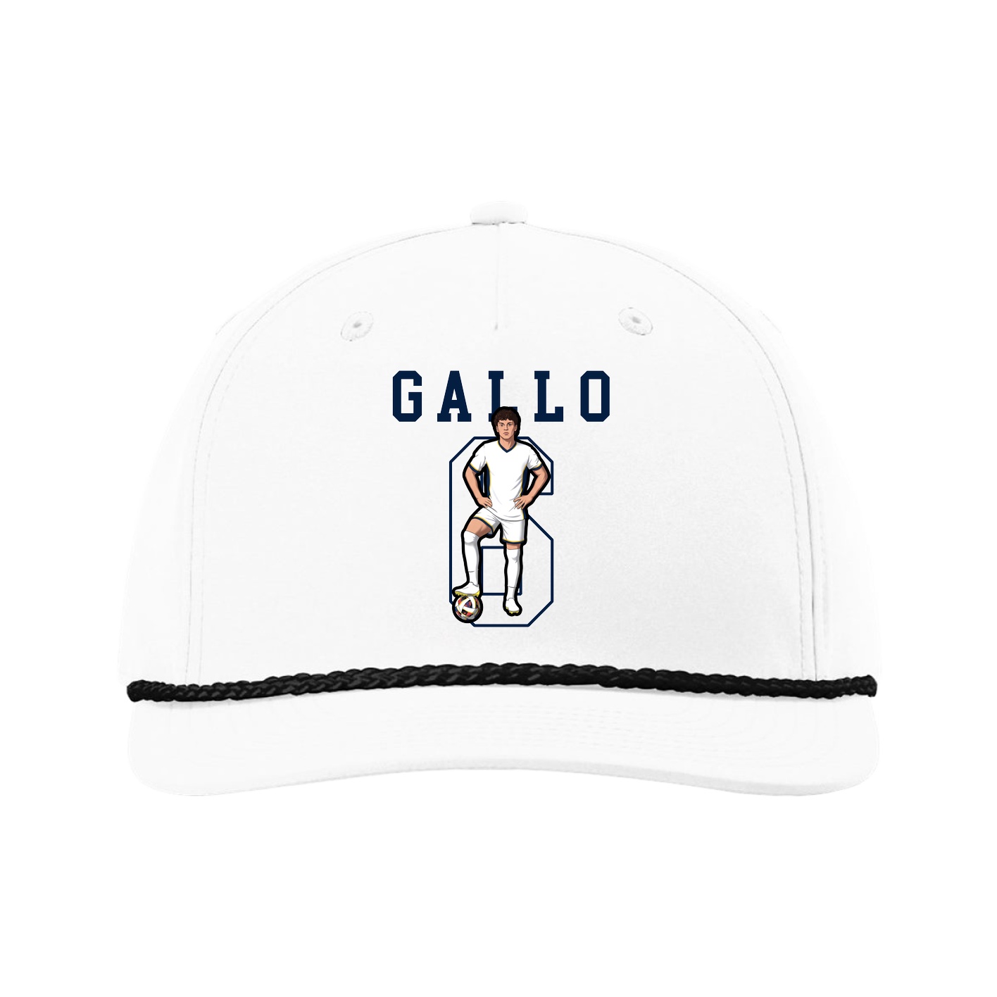 Five-Panel Classic Rope Cap — Shirsey in White