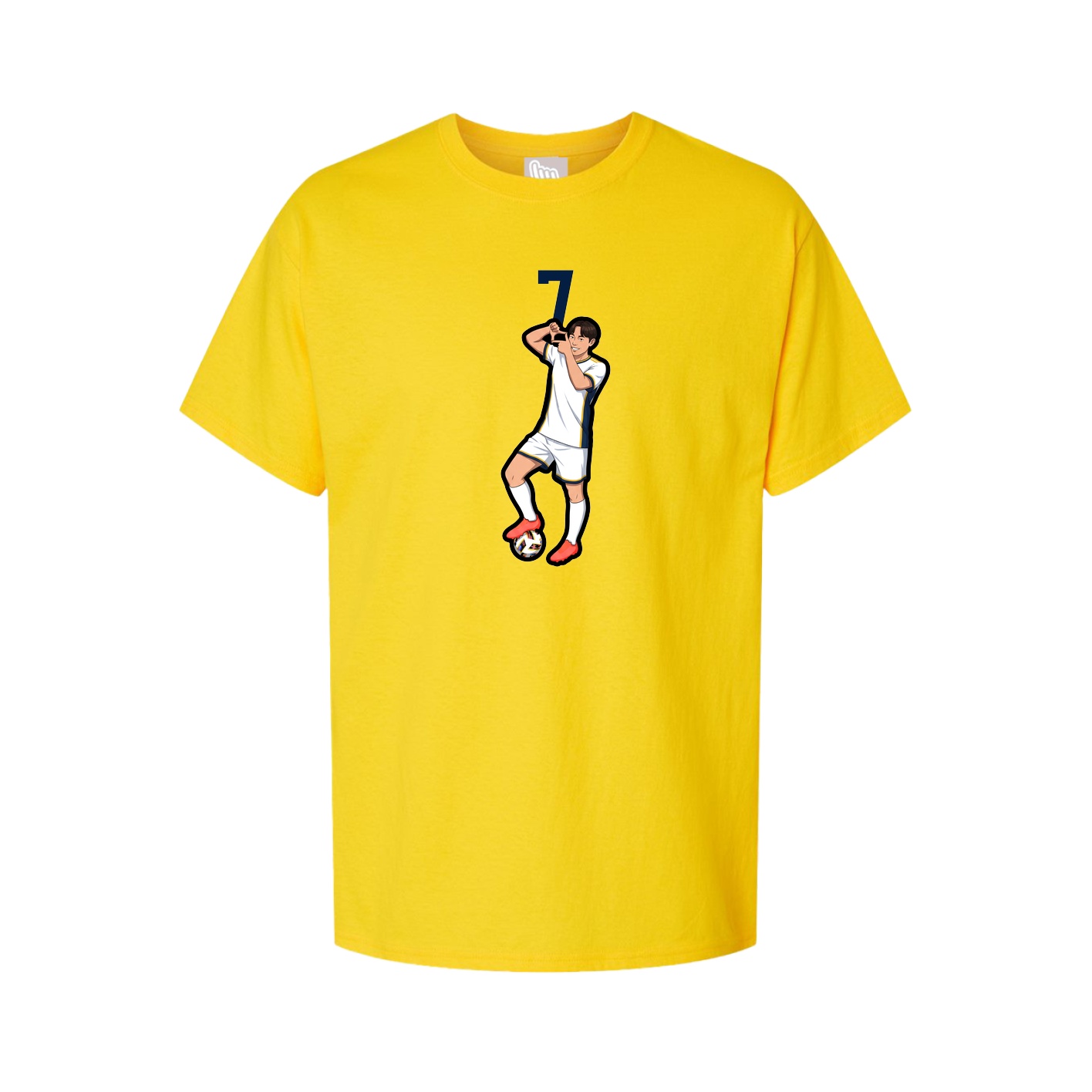 Youth Tee — Number Top in Gold
