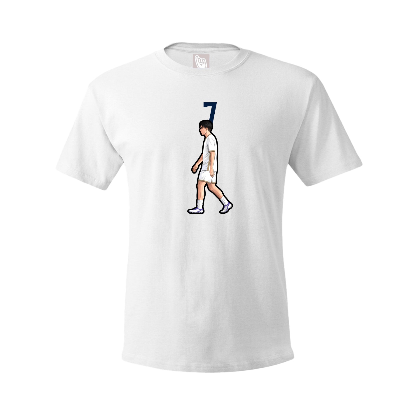 Youth Tee — Number Top in White