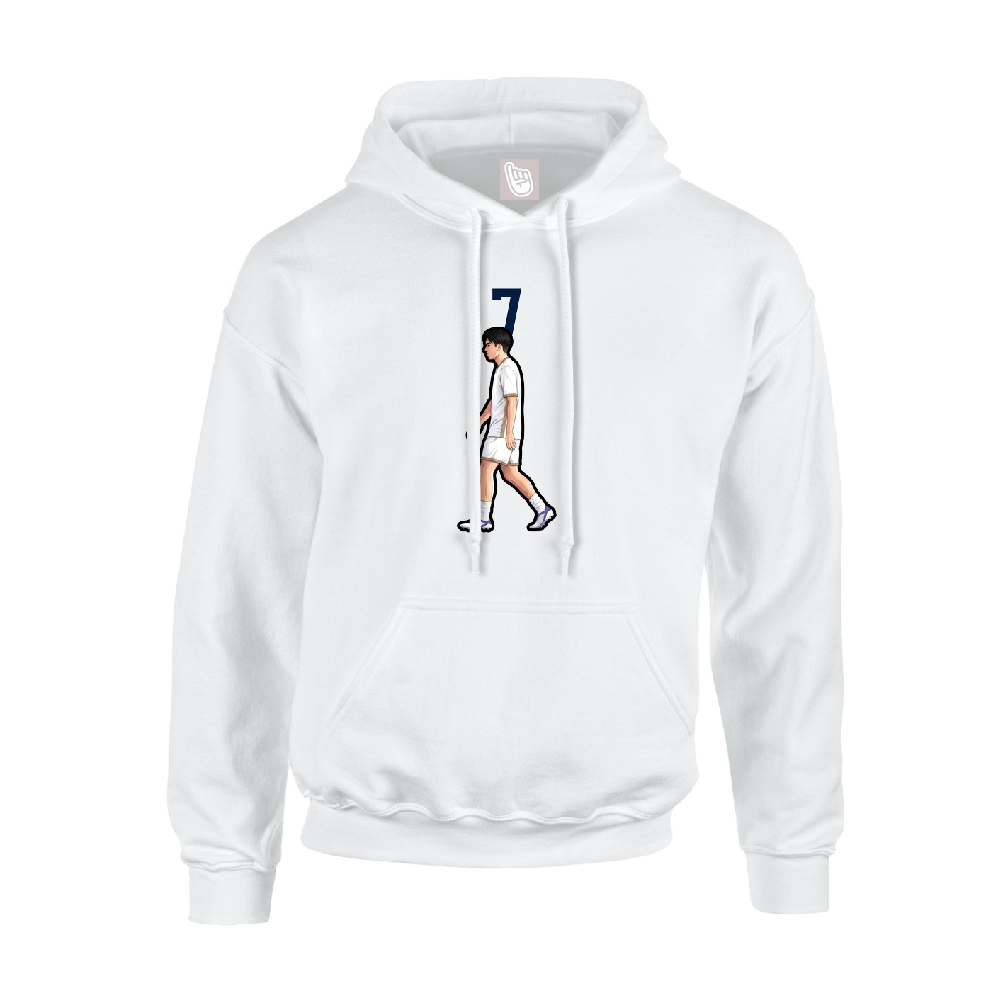 Hoodie — Number Top in White