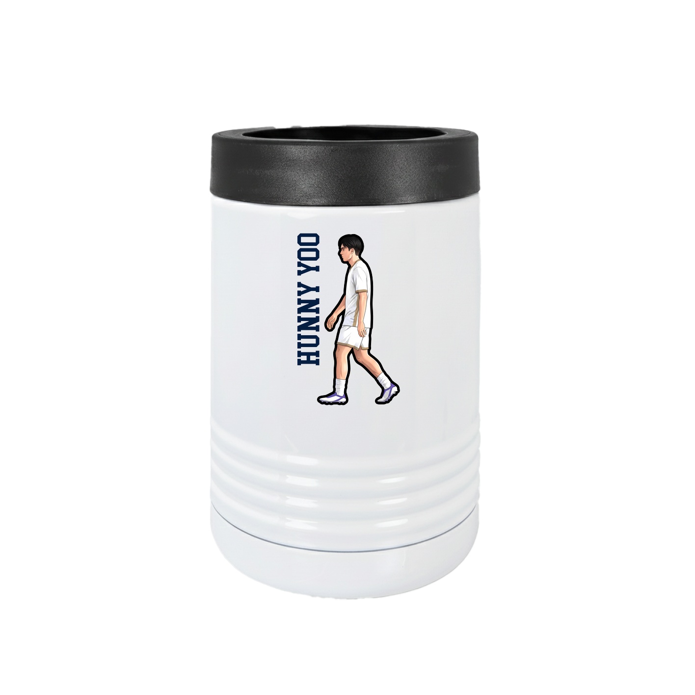 Beverage Holder — Name Vertical in White
