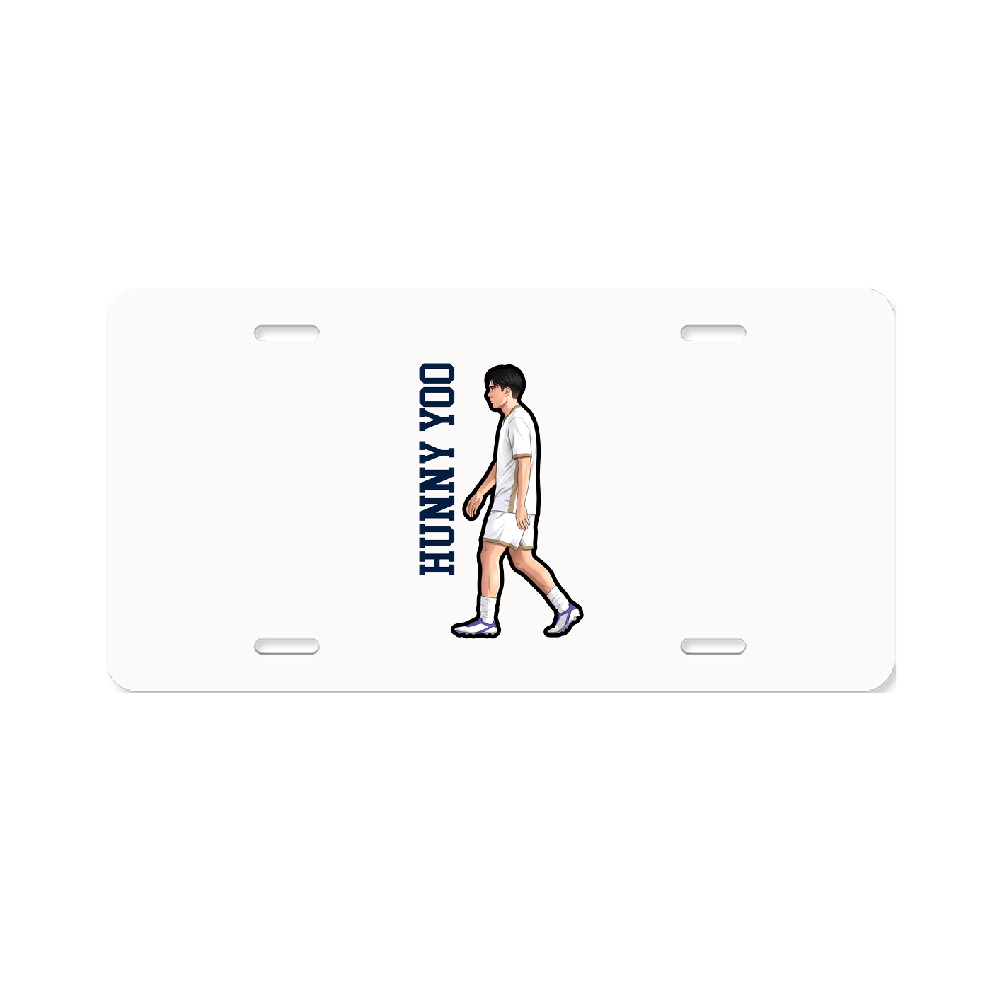 License Plate — Name Vertical in Classic