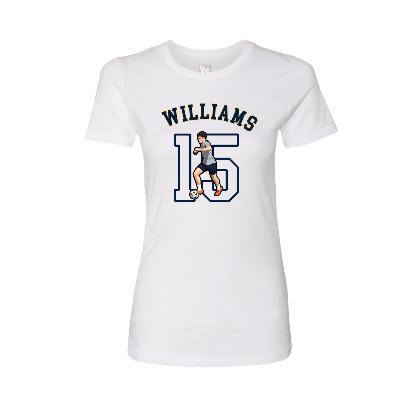 Fitted Women's Tee — Shirsey Arch in White