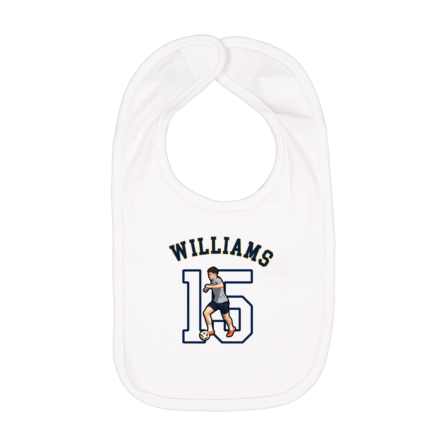 Infant Bib — Shirsey Arch in White