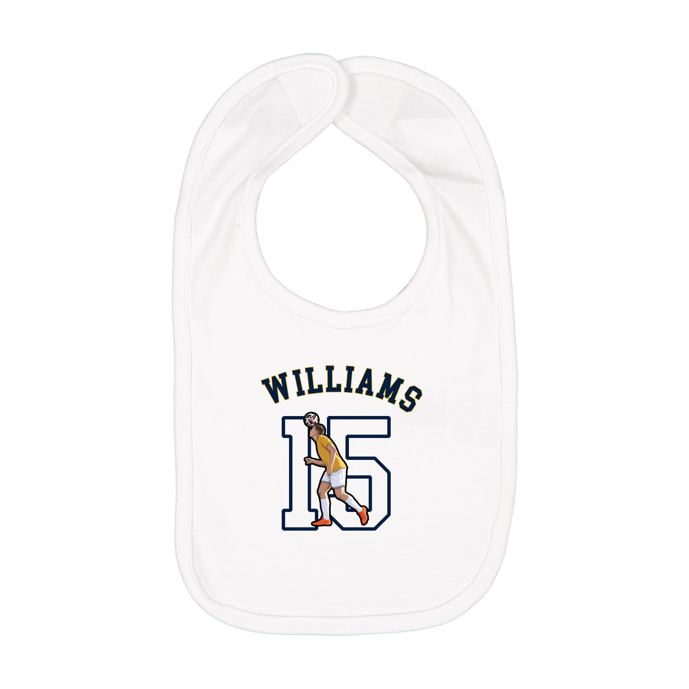 Infant Bib — Shirsey Arch in White
