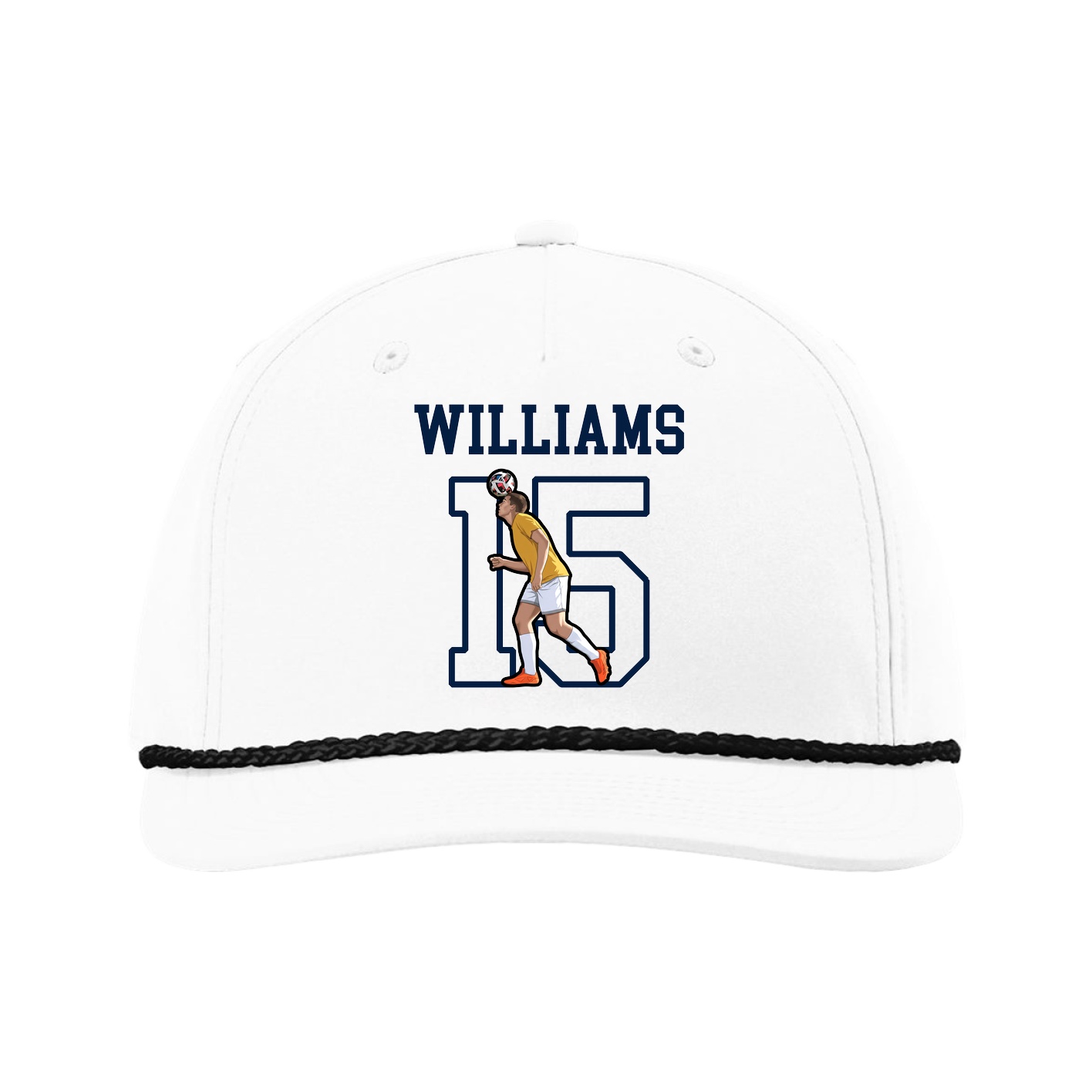 Five-Panel Classic Rope Cap — Shirsey in White