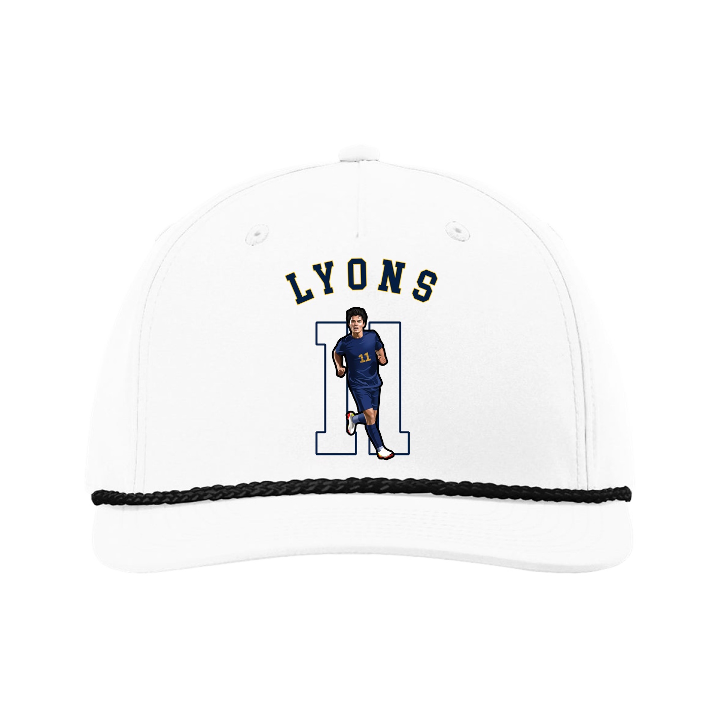 Five-Panel Classic Rope Cap — Shirsey Arch in White