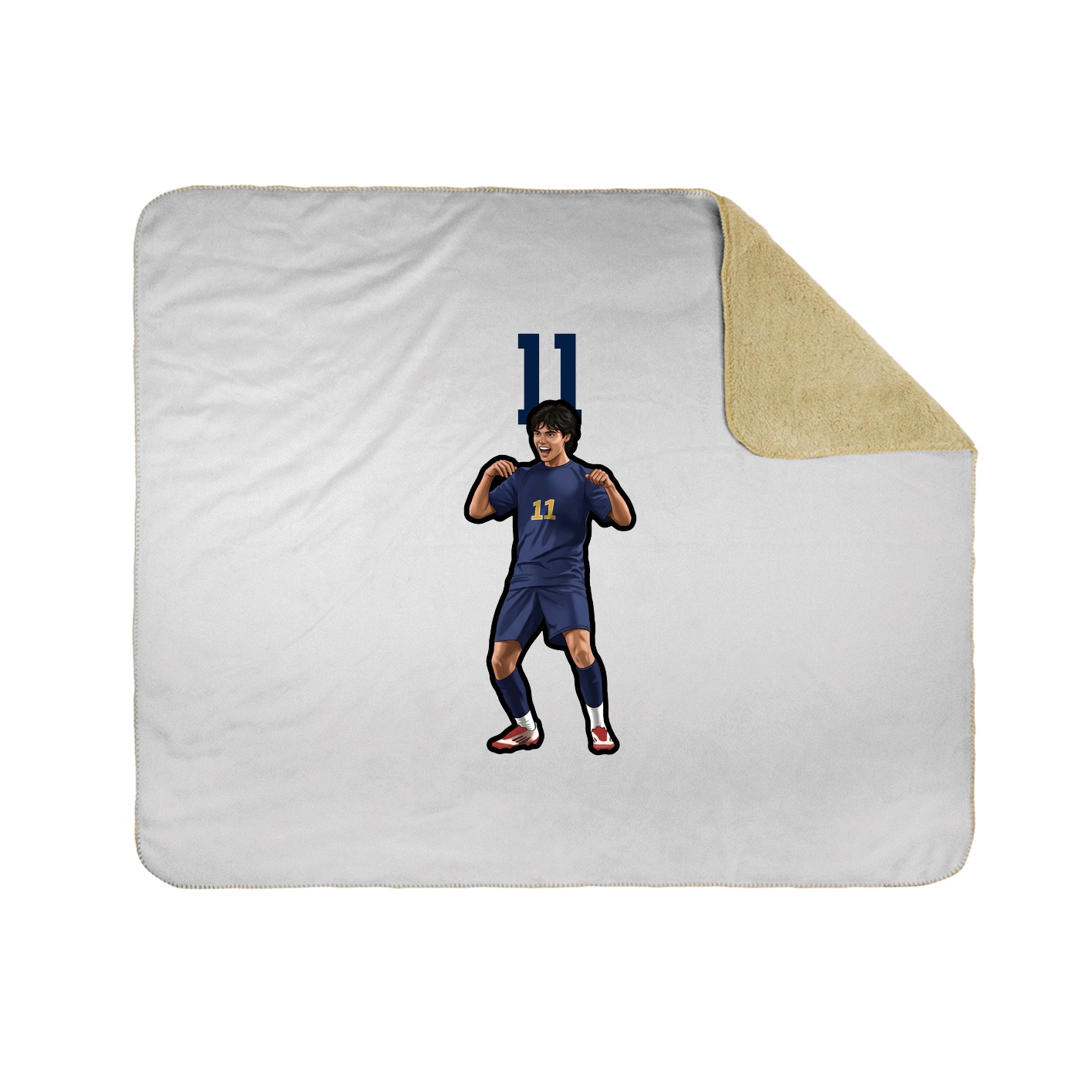 Throw Blanket — Number Top in White