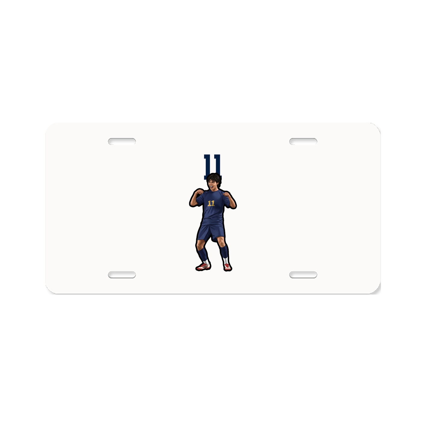 License Plate — Number Top in Classic