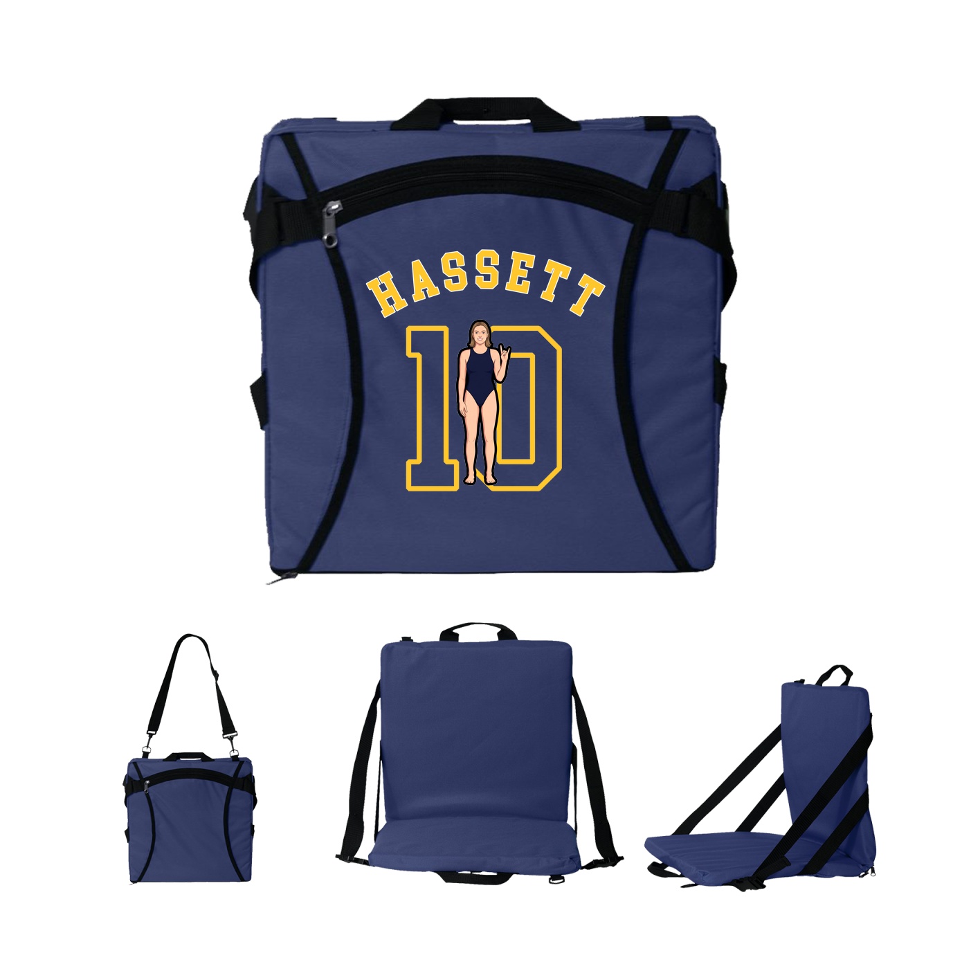 Folding Stadium Seat — Shirsey Arch in Navy