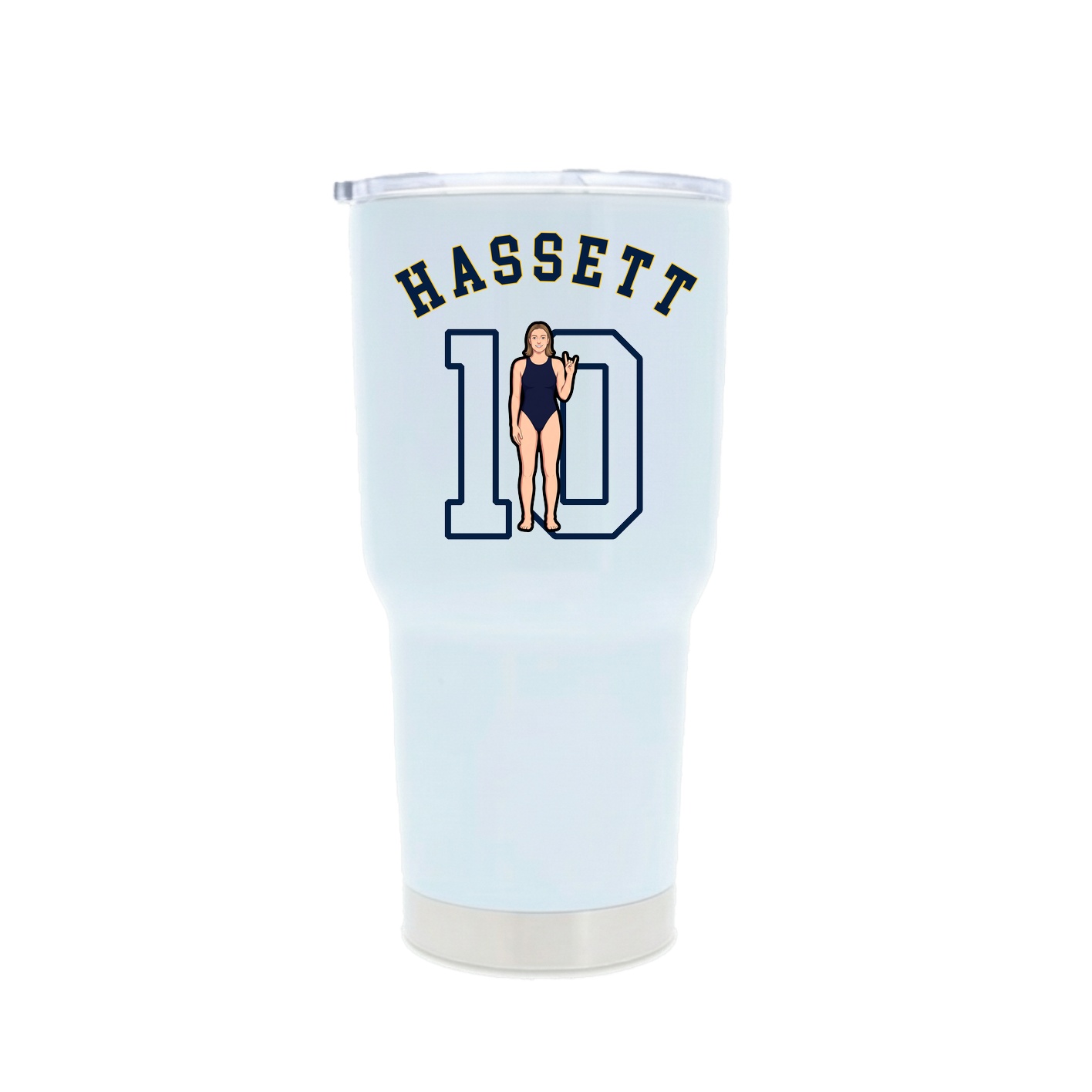 30oz Stainless Steel Tumbler — Shirsey Arch in White