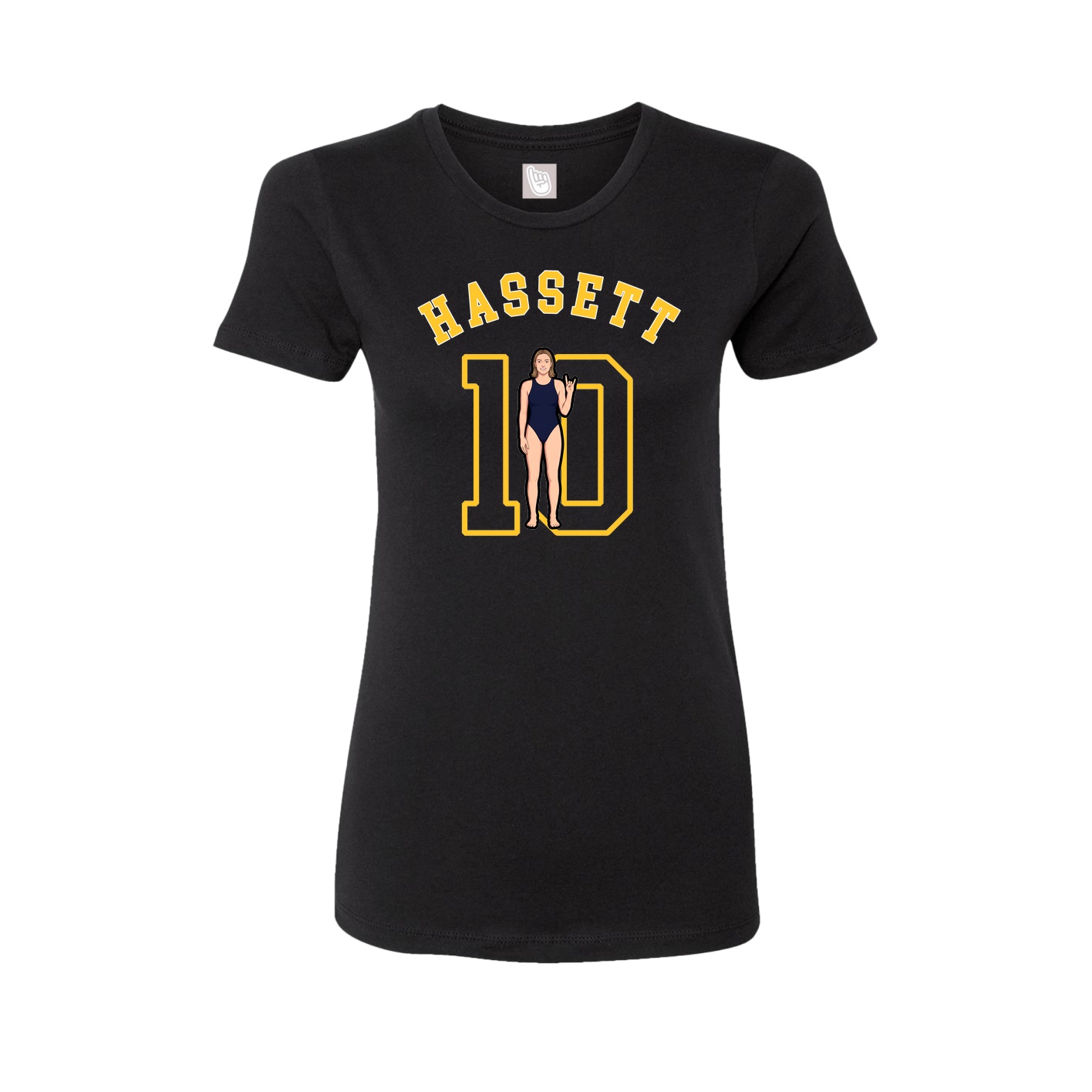 Fitted Women's Tee — Shirsey Arch in Black
