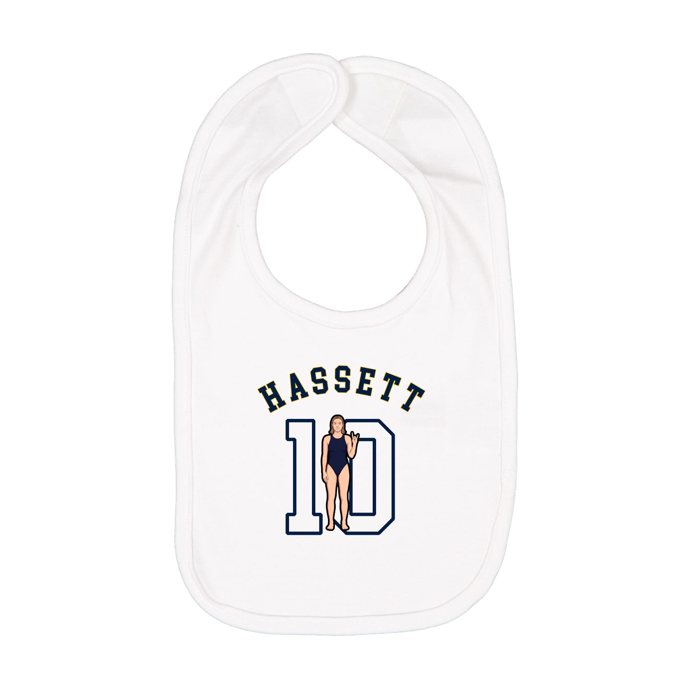 Infant Bib — Shirsey Arch in White