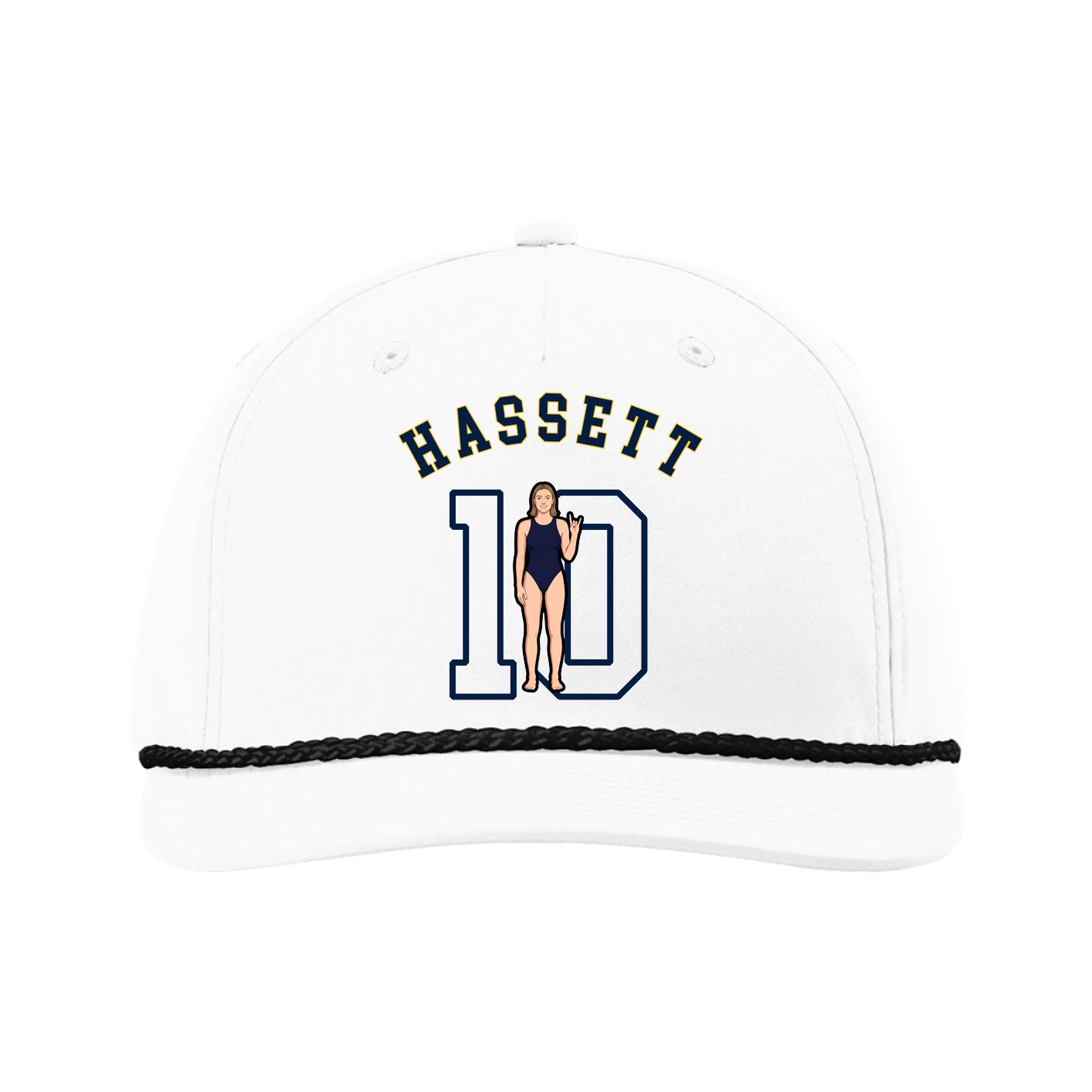 Five-Panel Classic Rope Cap — Shirsey Arch in White