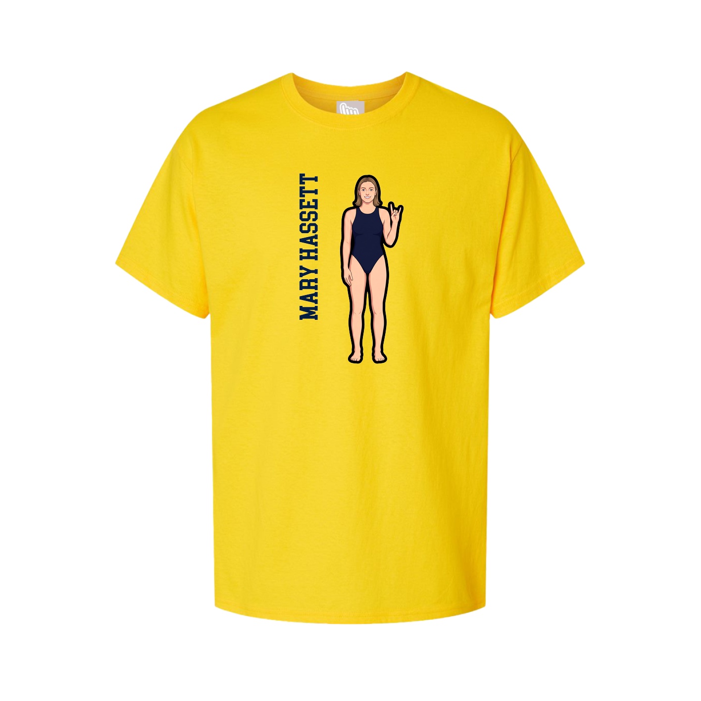 Tee — Name Vertical in Gold