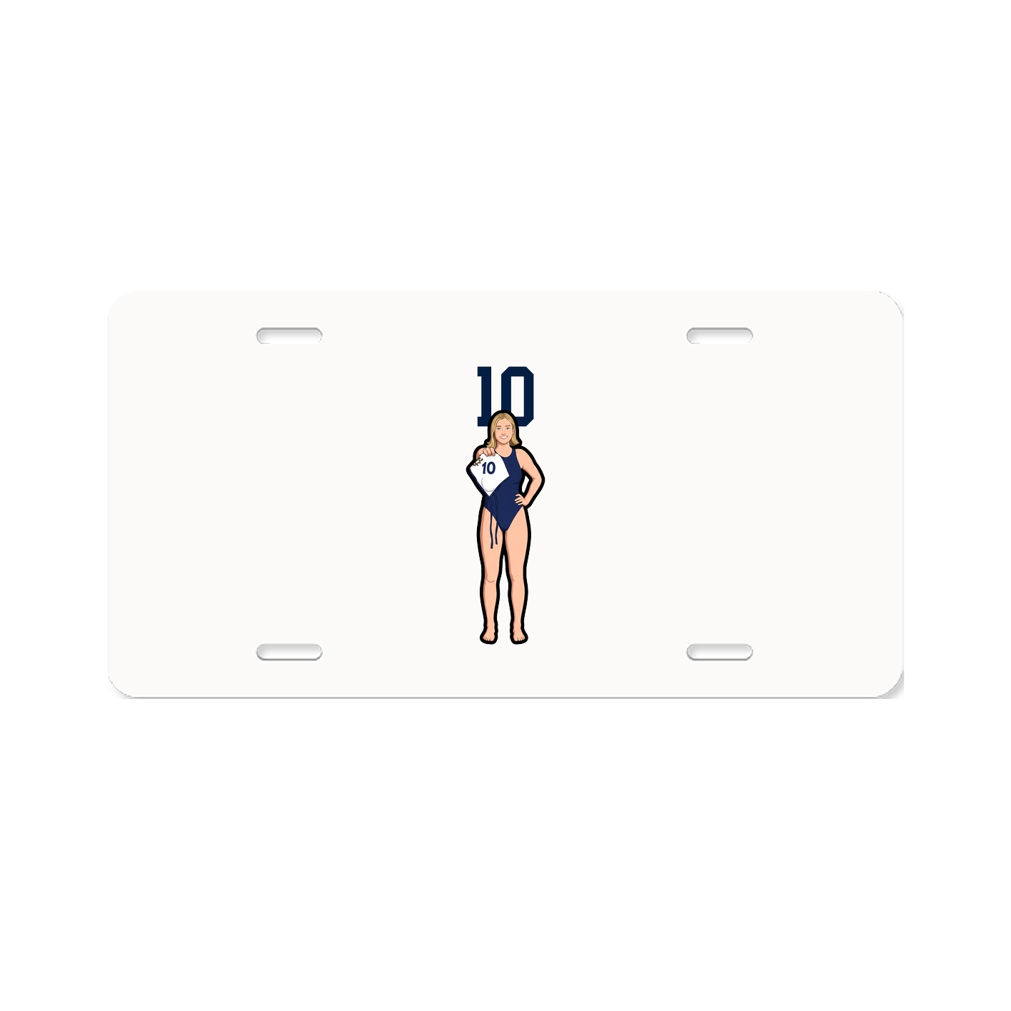 License Plate — Number Top in Classic