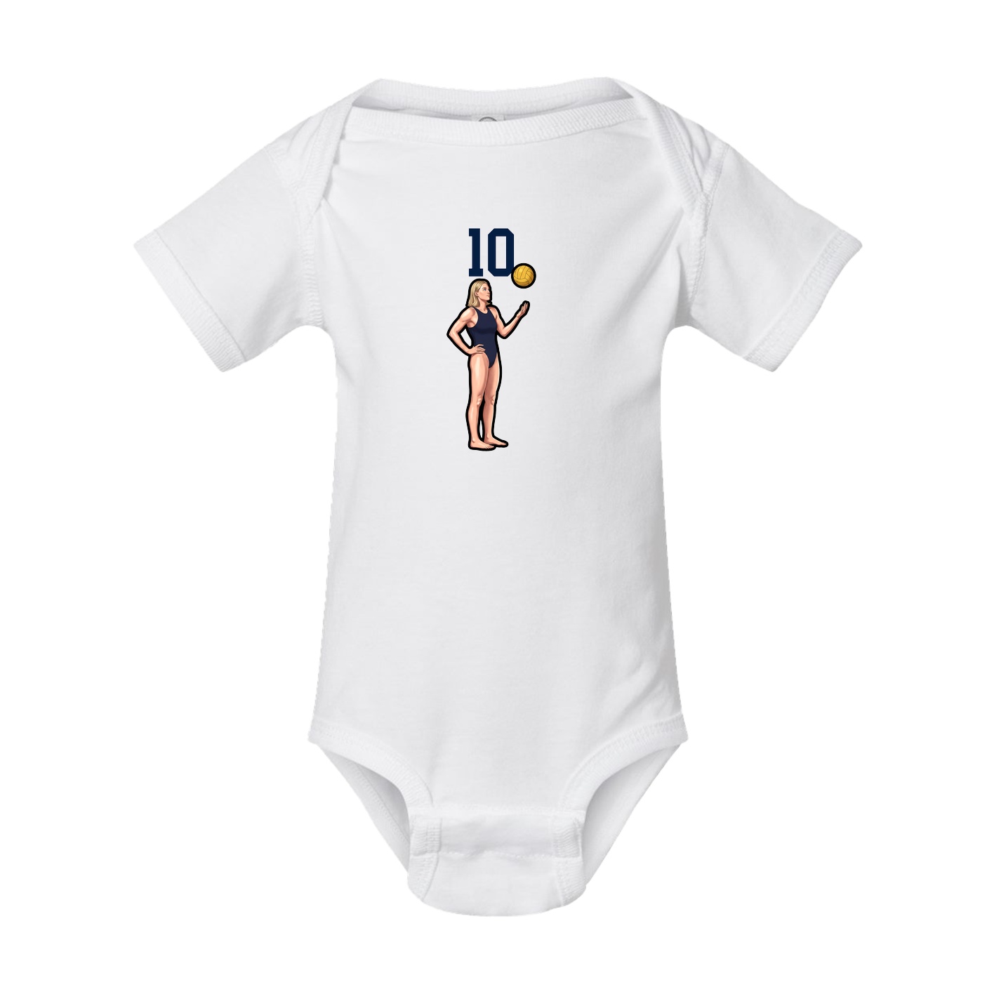 Baby Onesie — Number Top in White