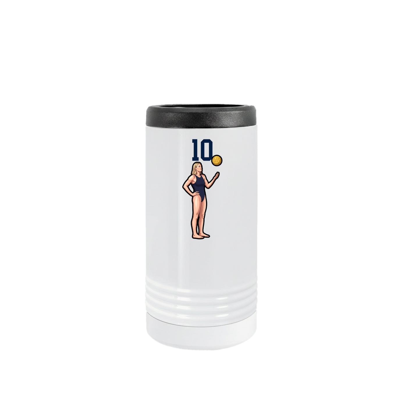 Slim Beverage Holder — Number Top in White