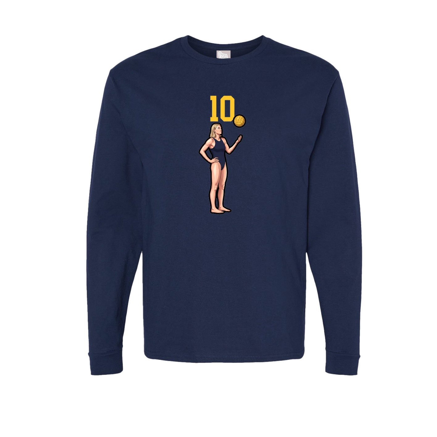 Long Sleeve Tee — Number Top in Navy