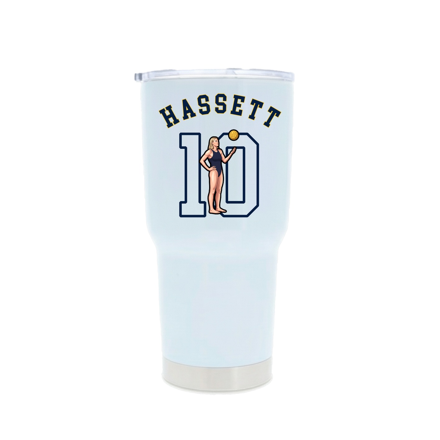 30oz Stainless Steel Tumbler — Shirsey Arch in White
