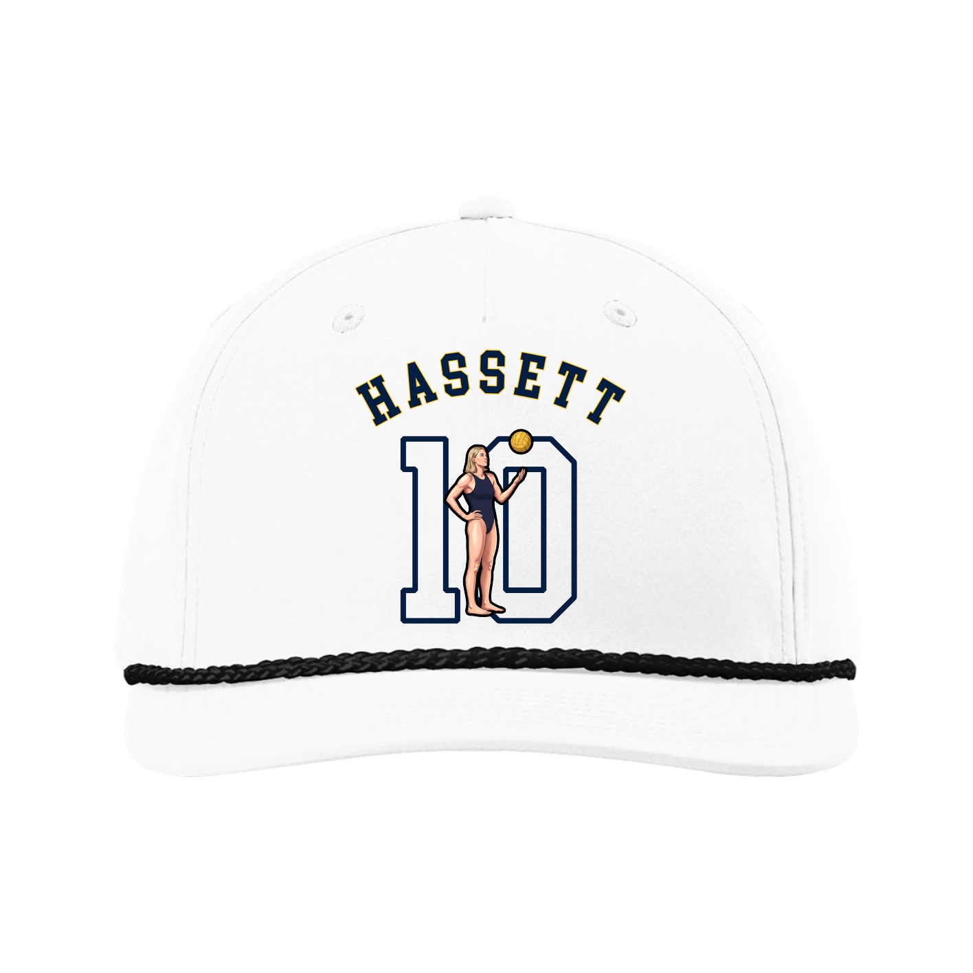 Five-Panel Classic Rope Cap — Shirsey Arch in White