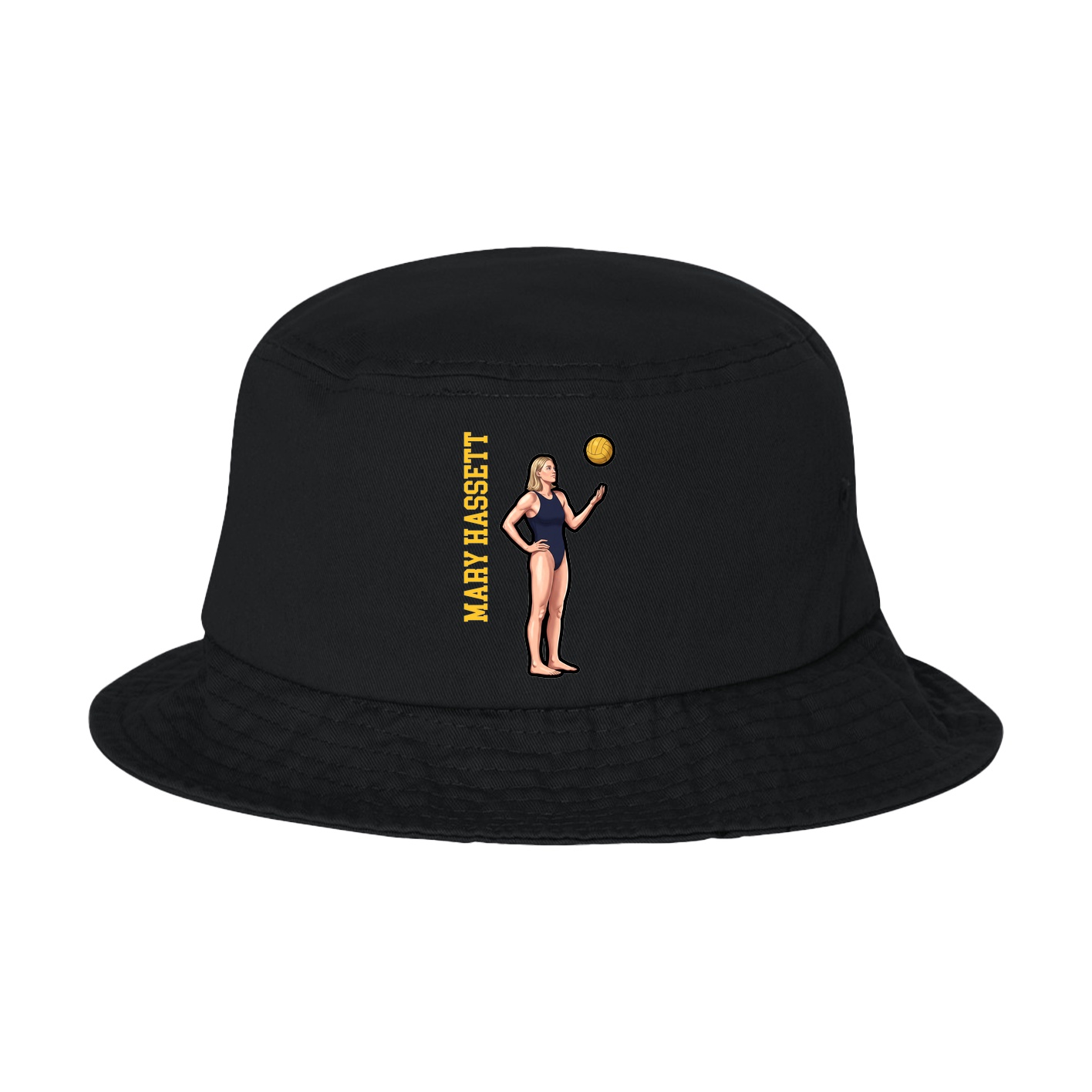 Bucket Cap — Name Vertical in Black