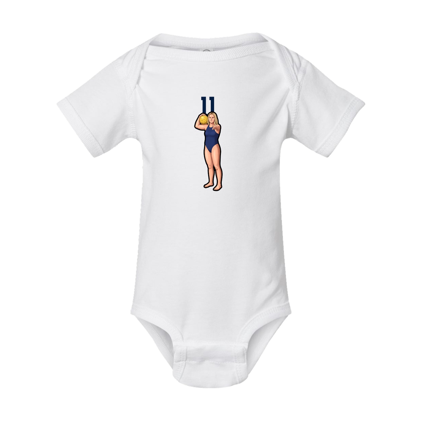 Baby Onesie — Number Top in White