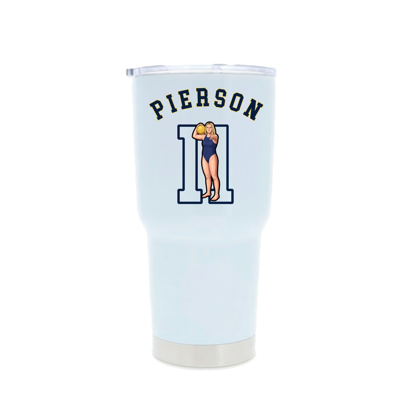 30oz Stainless Steel Tumbler — Shirsey Arch in White