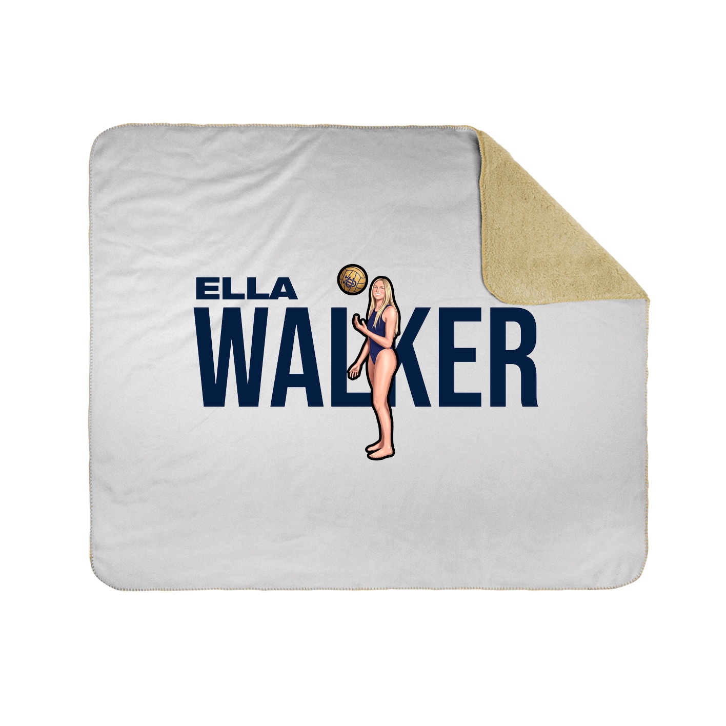 Throw Blanket — Player Name in White