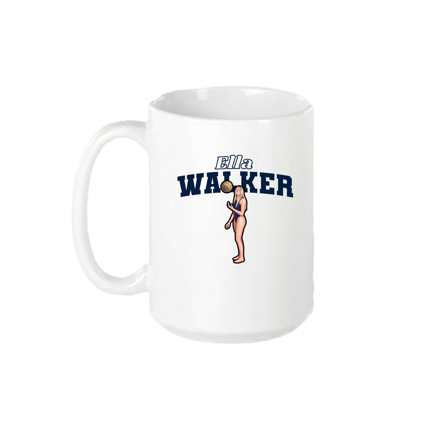 15oz Coffee Mug — Name Arch in White
