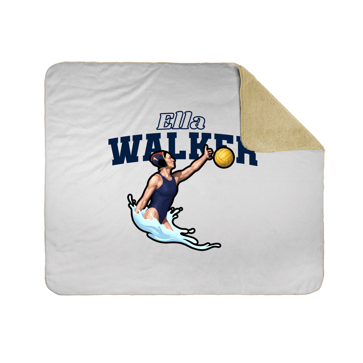 Throw Blanket — Name Arch in White