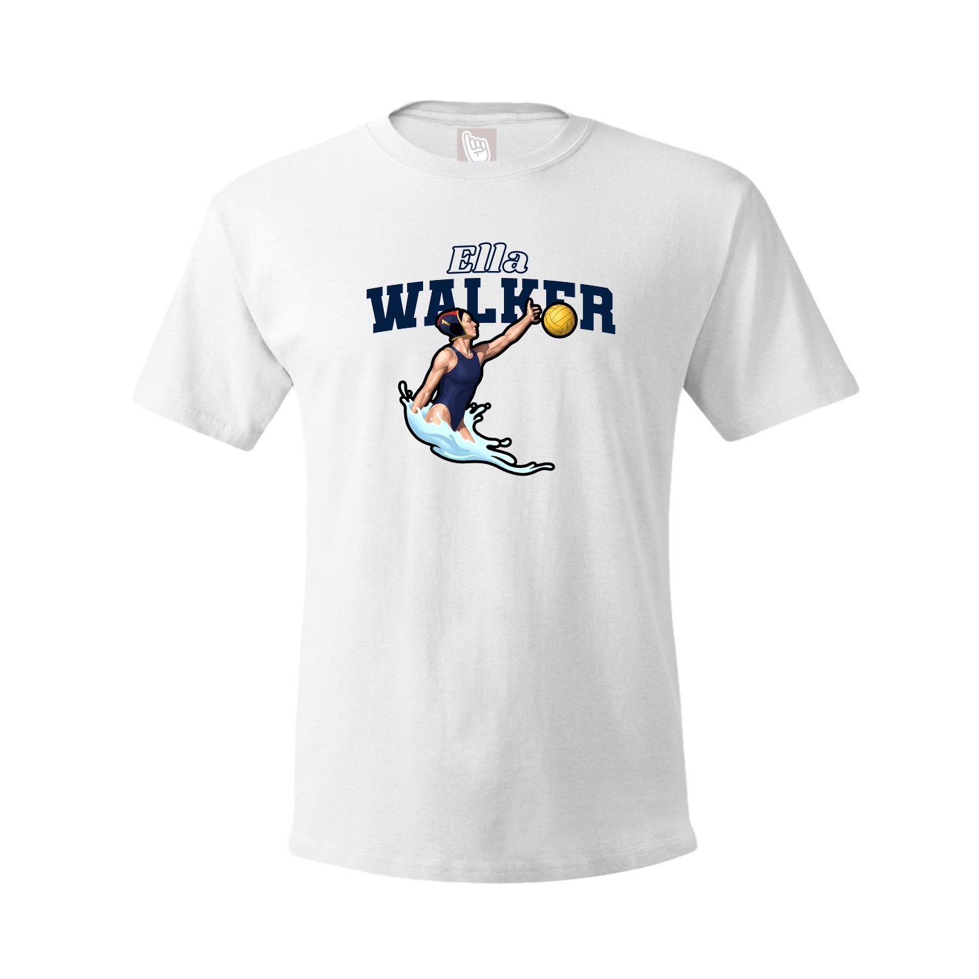 Youth Tee — Name Arch in White
