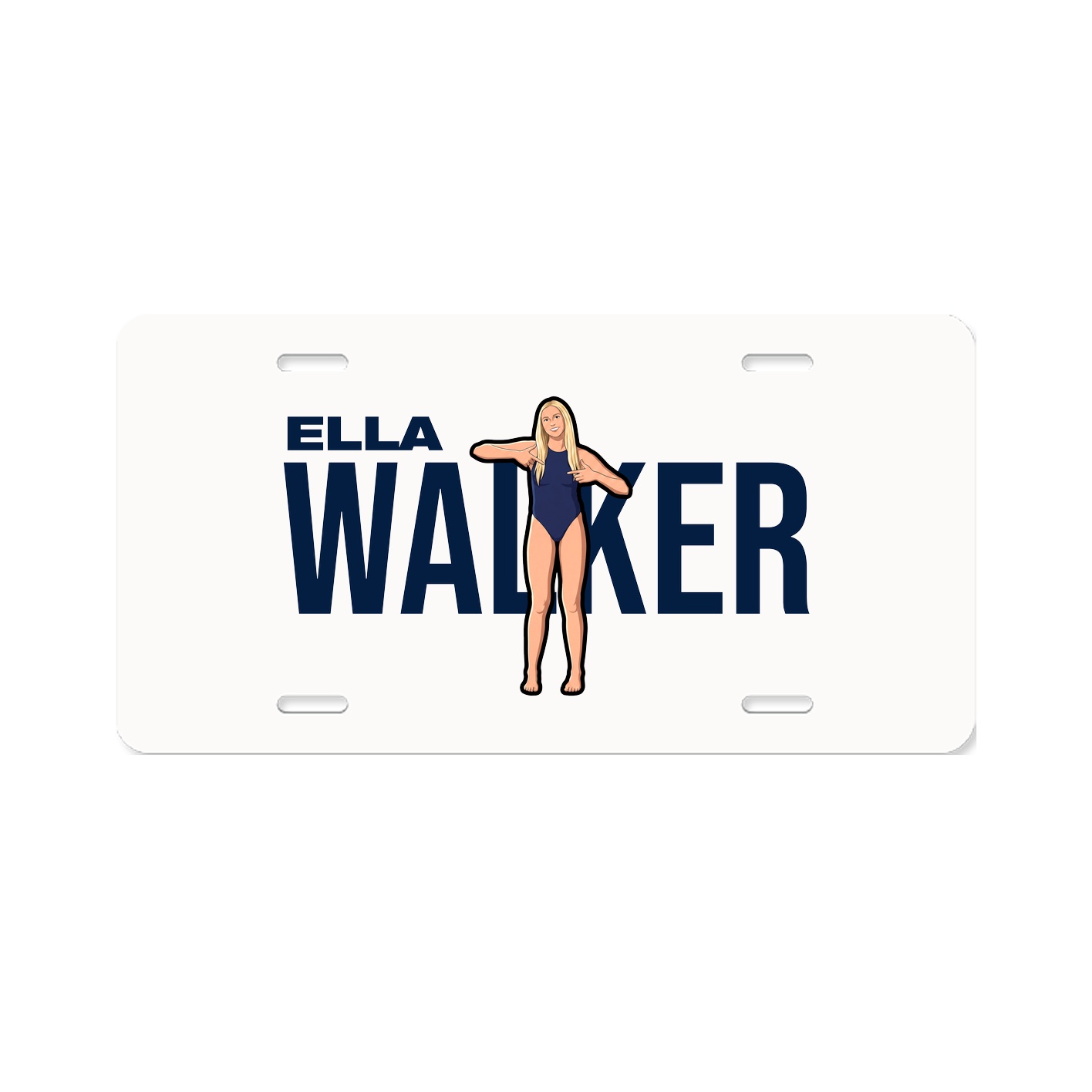 License Plate — Player Name in Classic