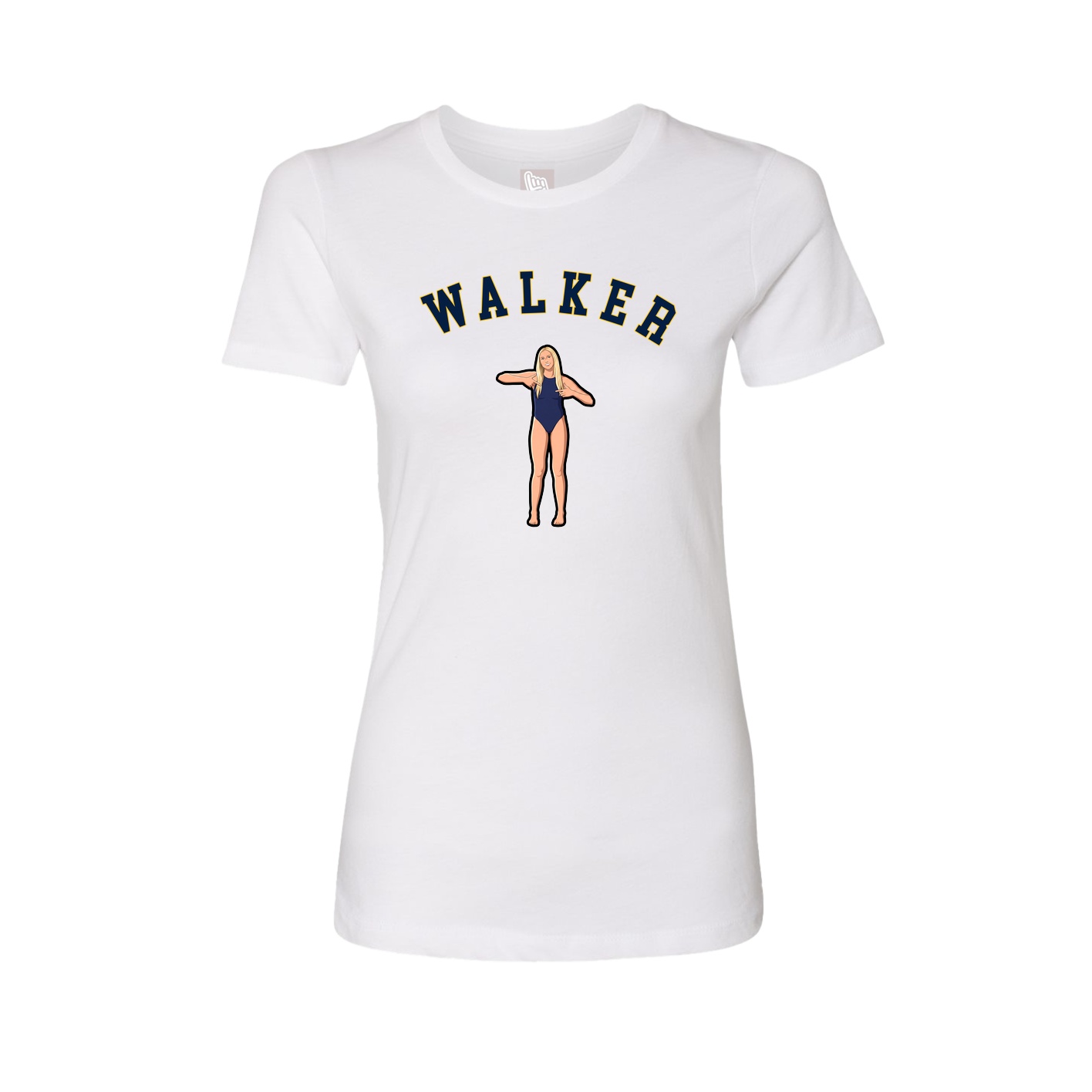 Fitted Women's Tee — Shirsey Arch in White