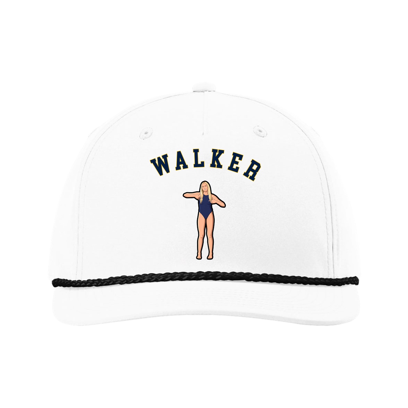 Five-Panel Classic Rope Cap — Shirsey Arch in White