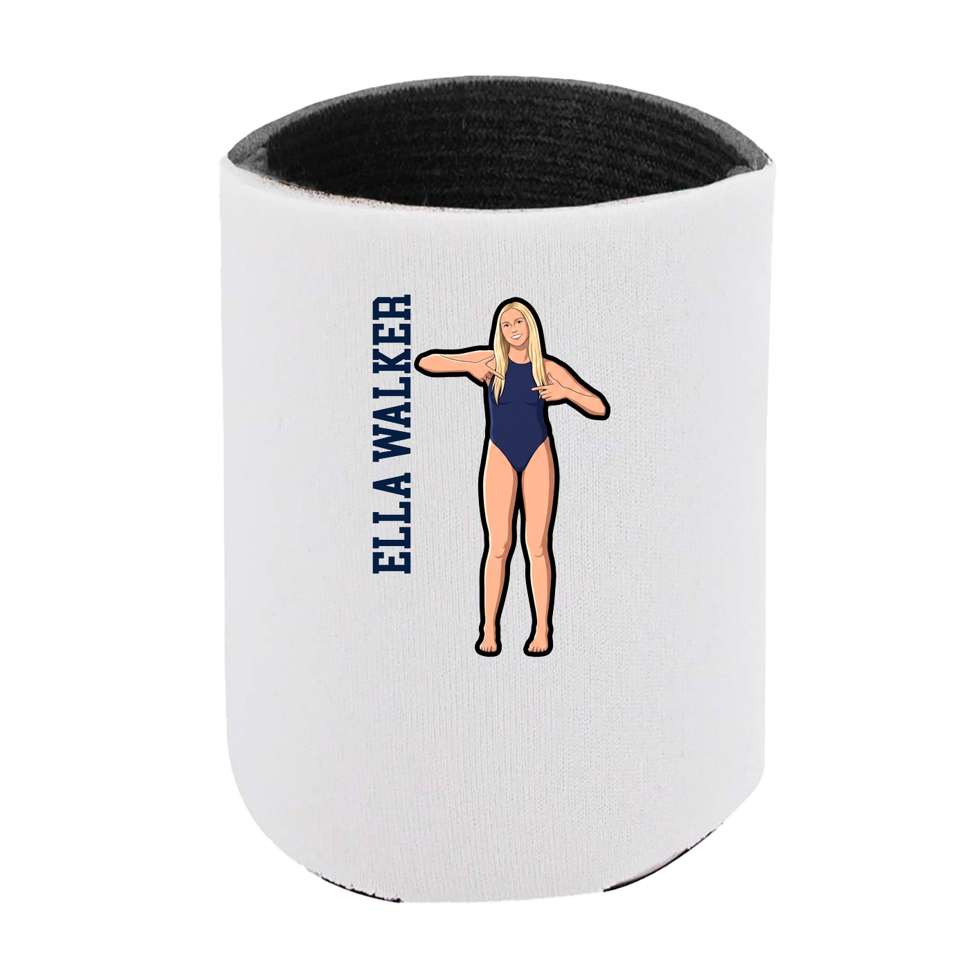 Can Holder — Name Vertical in White