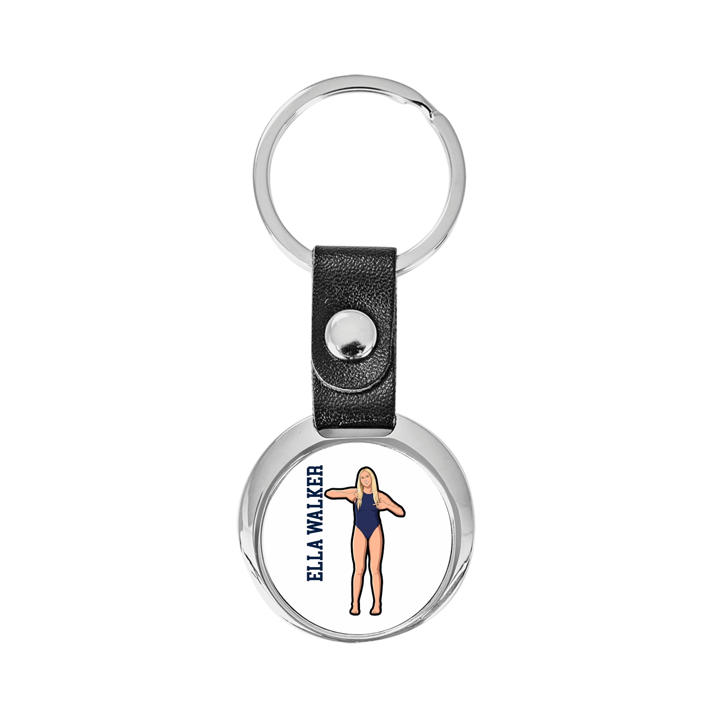Key Chain — Name Vertical in Classic