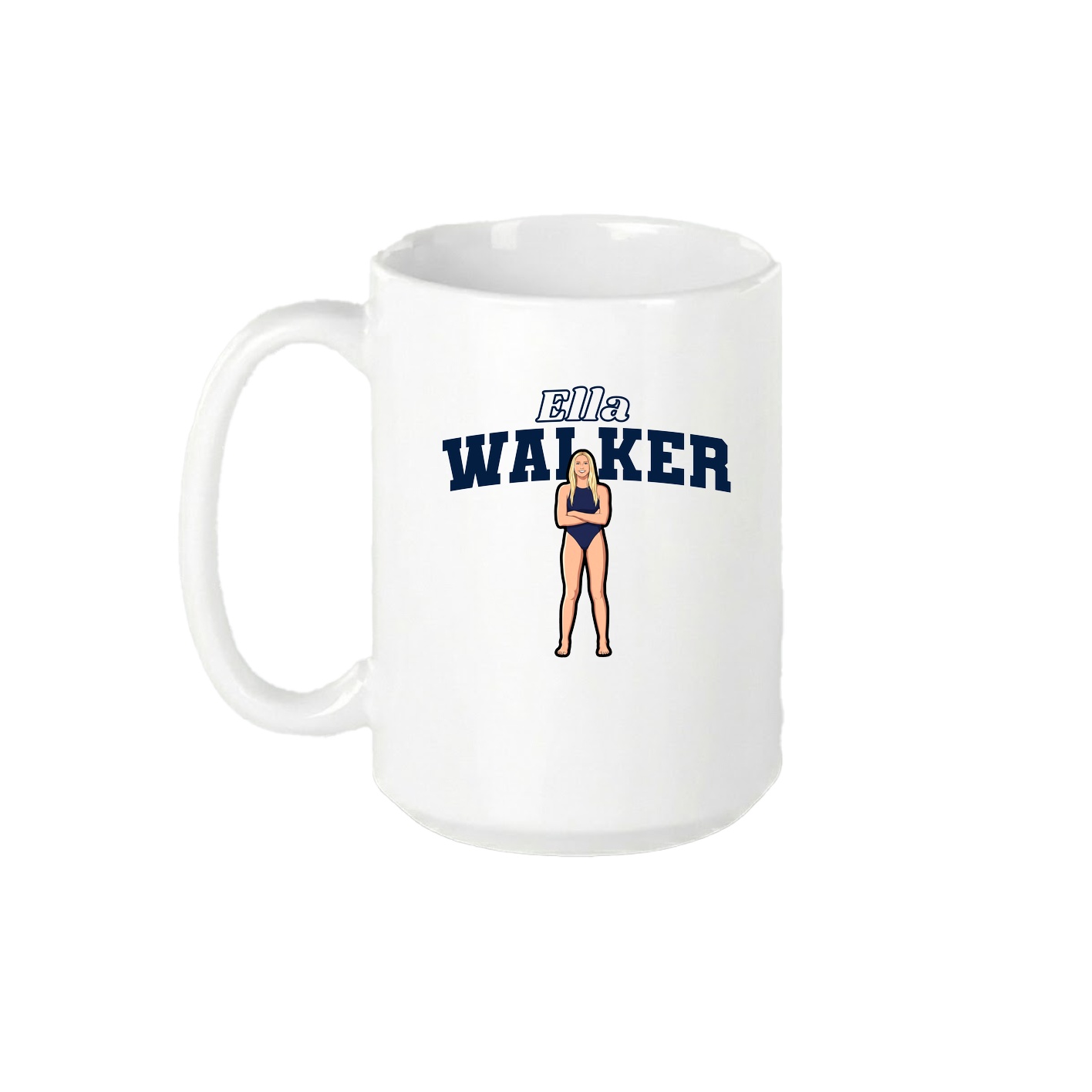 15oz Coffee Mug — Name Arch in White