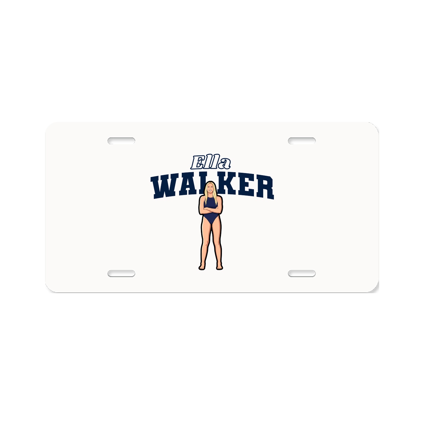 License Plate — Name Arch in Classic