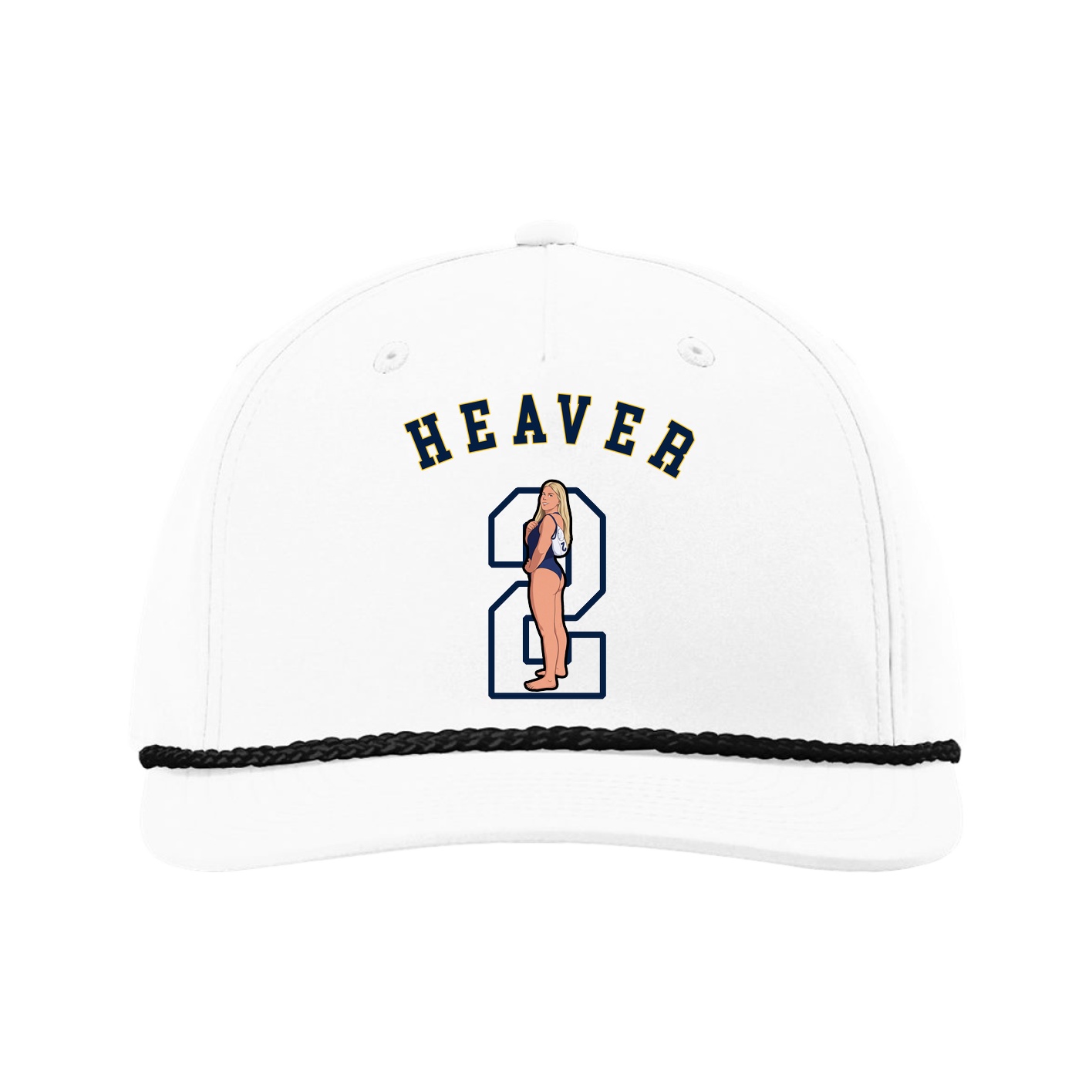 Five-Panel Classic Rope Cap — Shirsey Arch in White