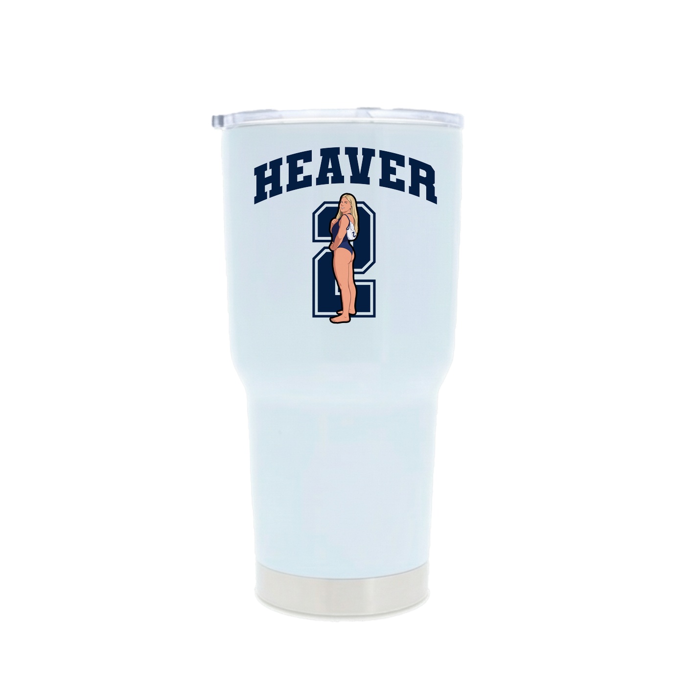 30oz Stainless Steel Tumbler — Number in White