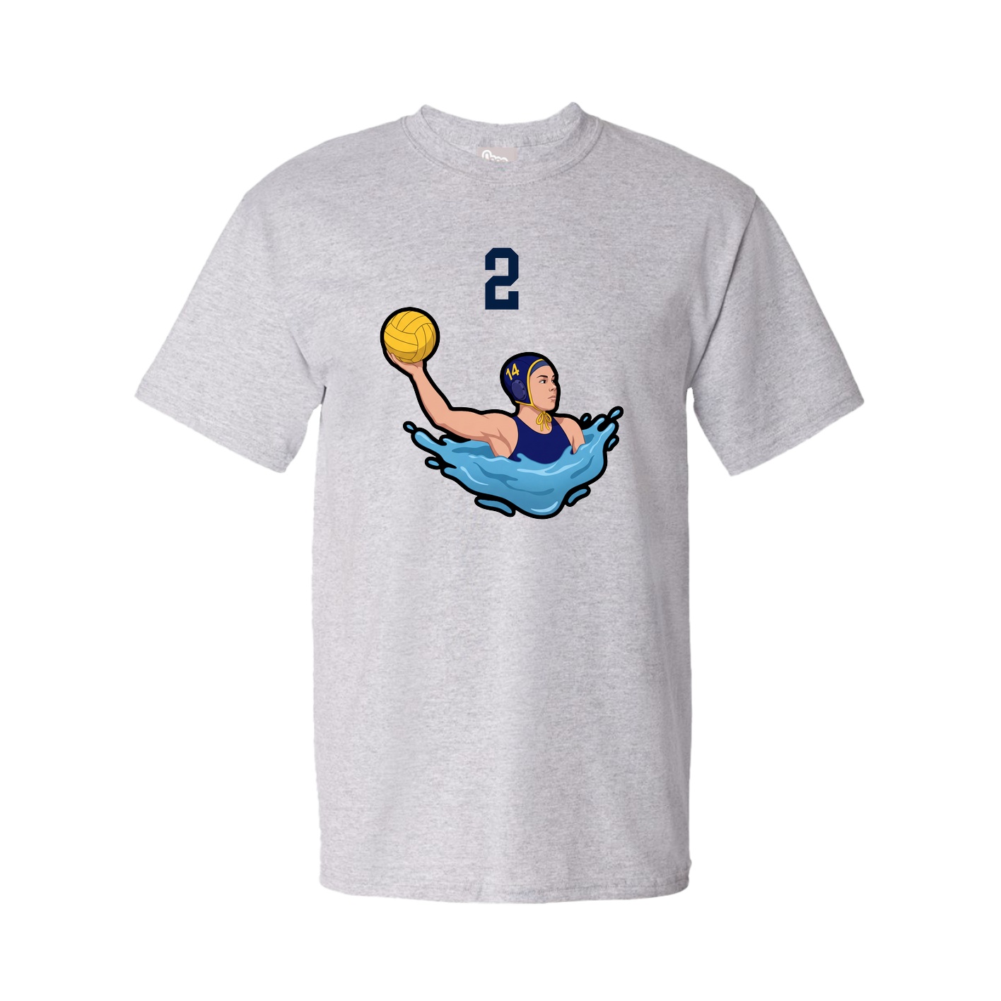 Youth Tee — Number Top in Grey