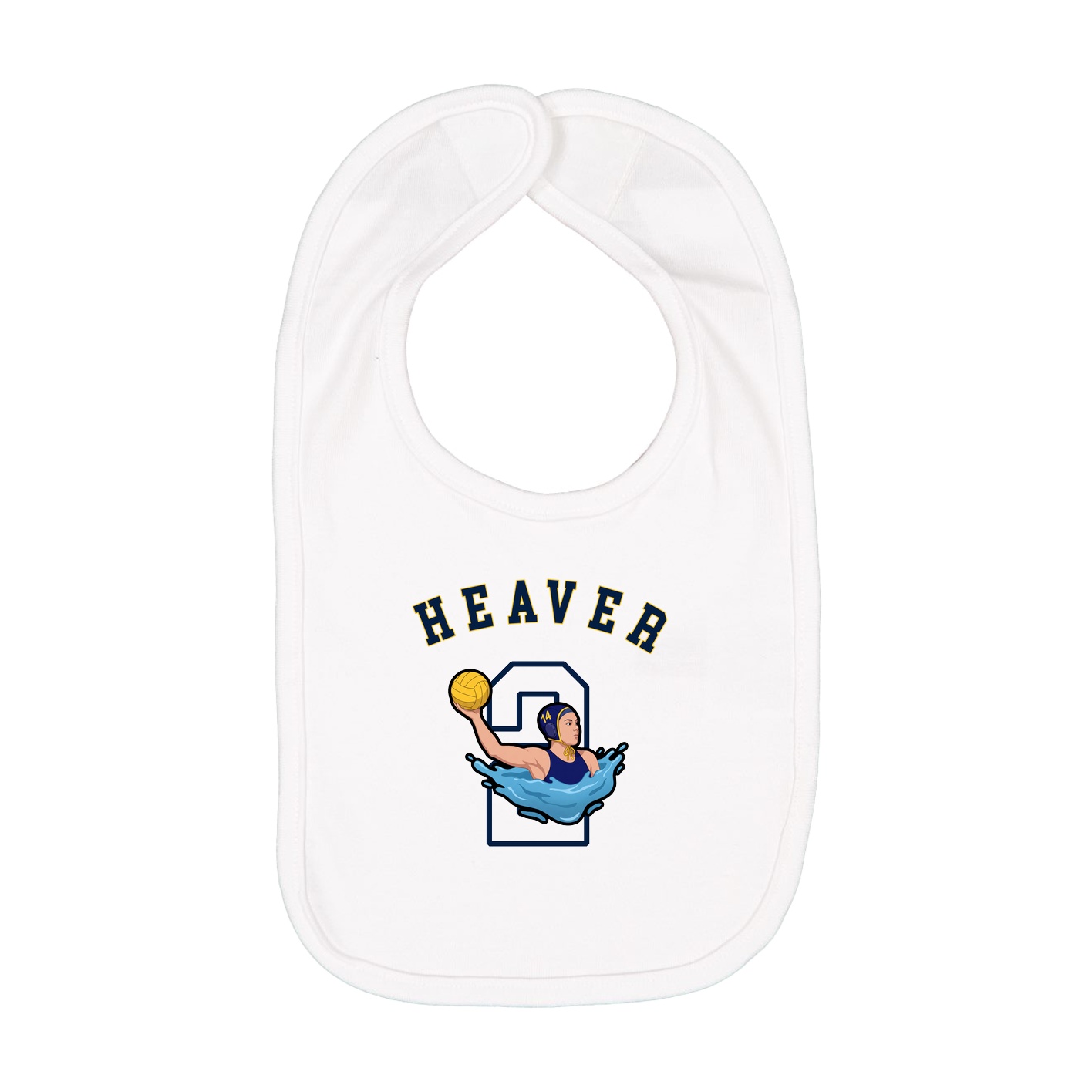 Infant Bib — Shirsey Arch in White