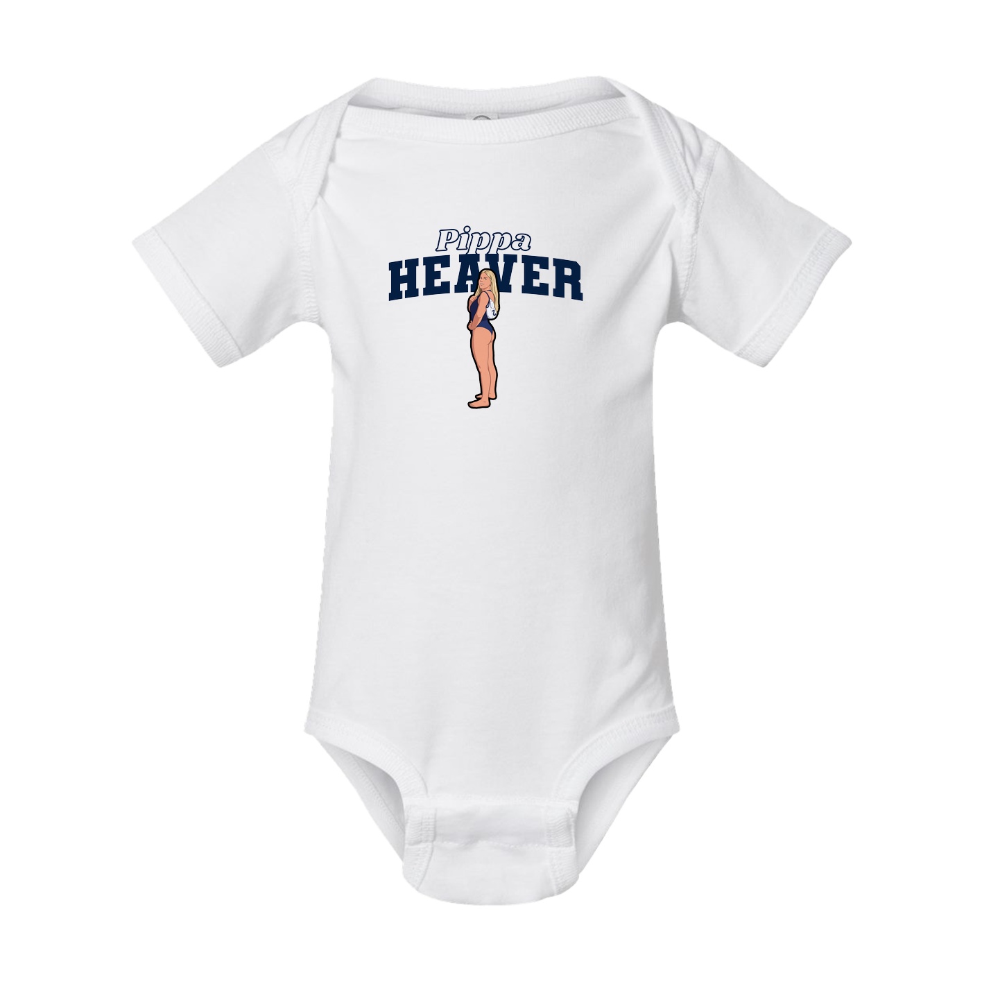 Baby Onesie — Name Arch in White
