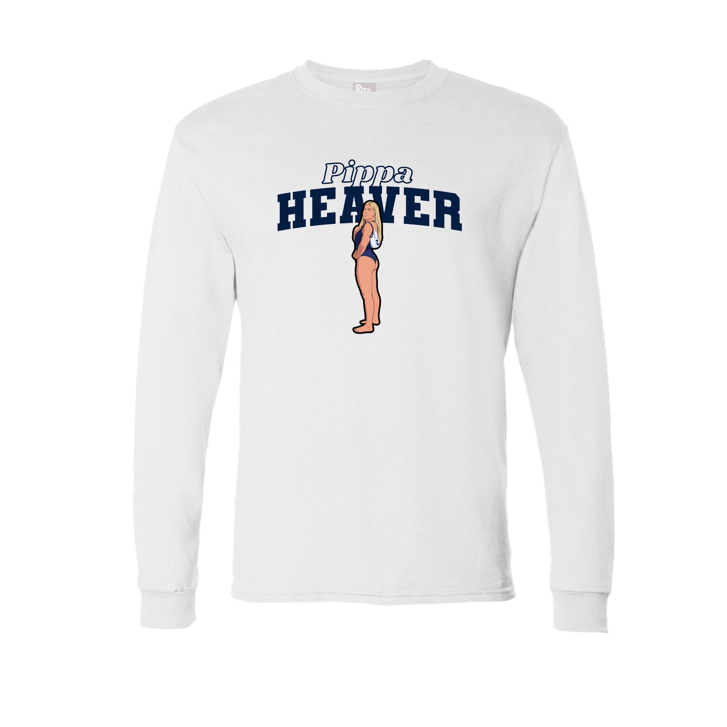 Long Sleeve Tee — Name Arch in White
