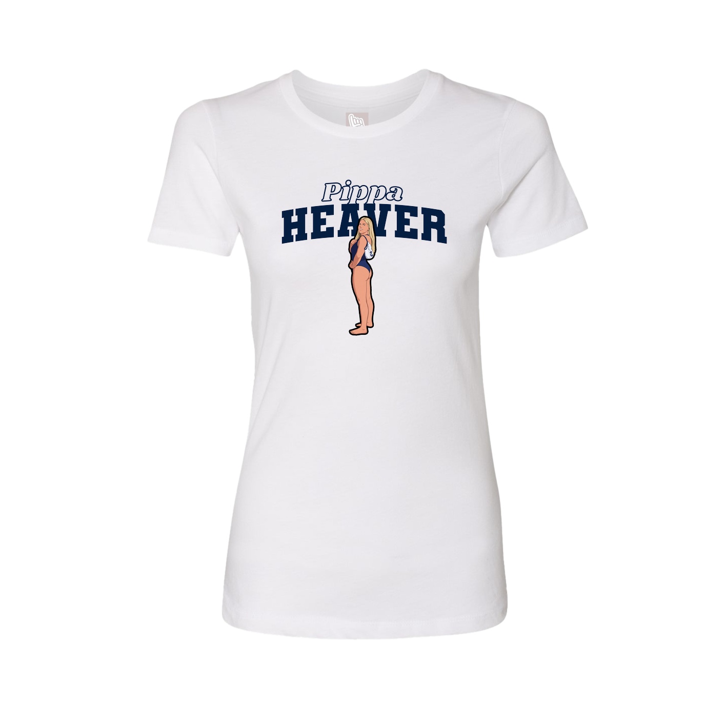 Fitted Women's Tee — Name Arch in White