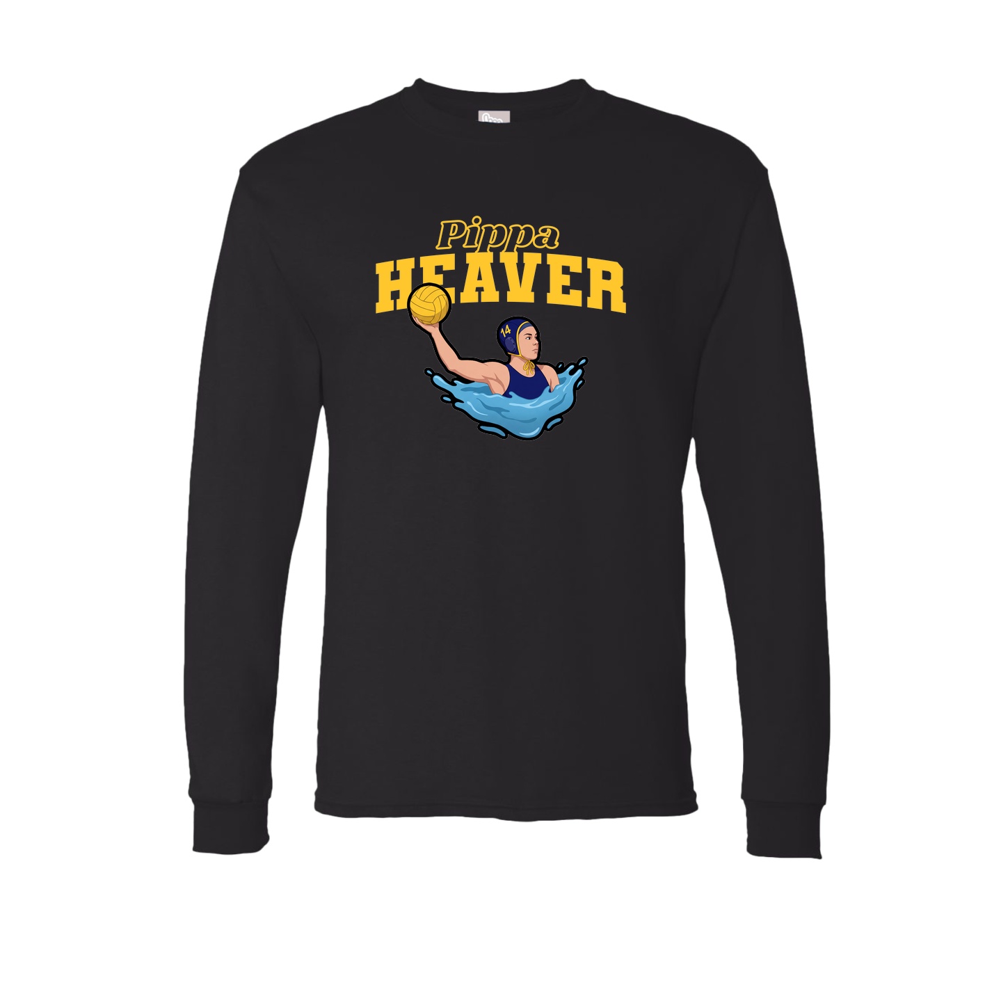 Long Sleeve Tee — Name Arch in Black